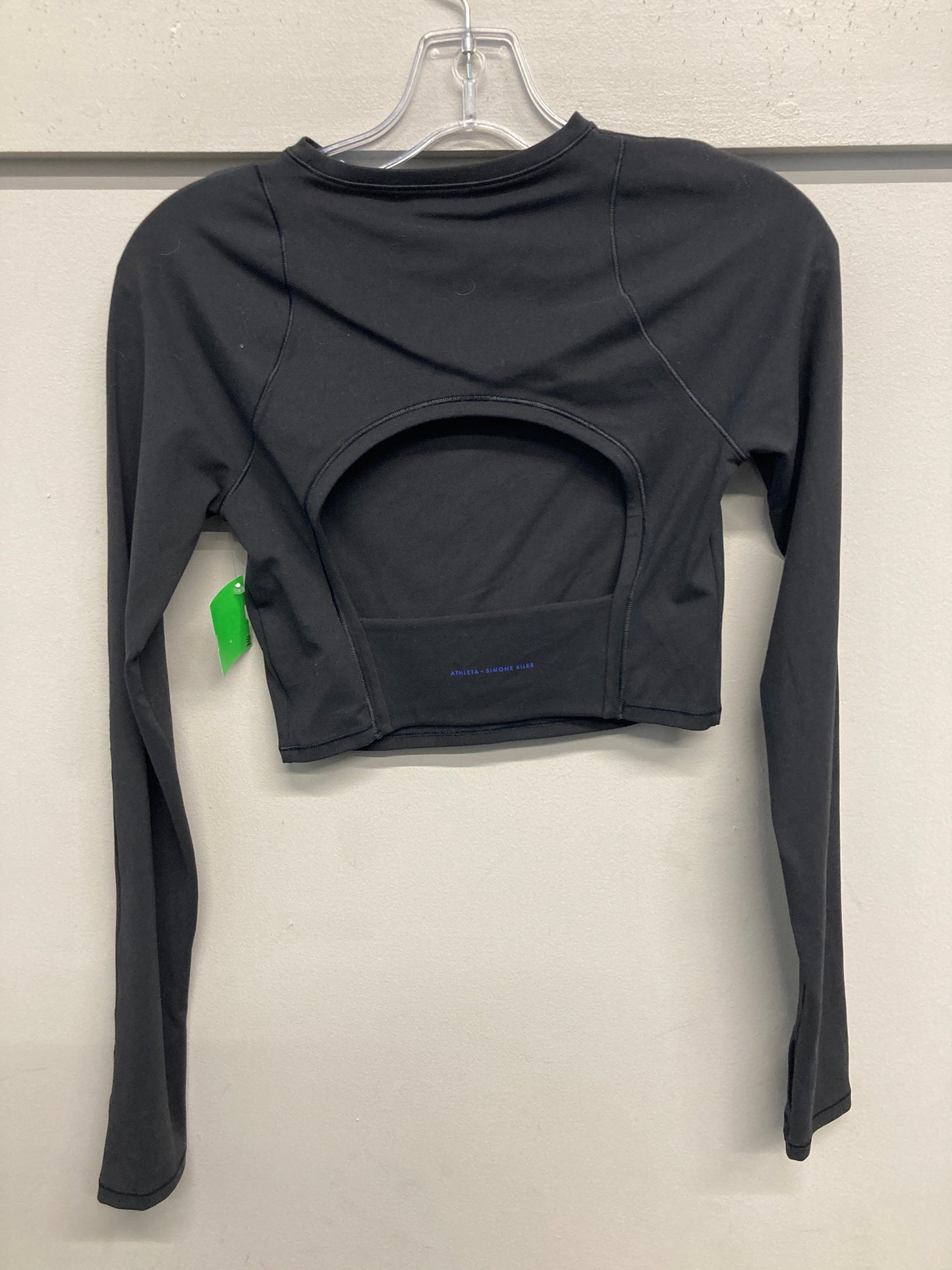 Athletic Top Ls Crewneck By Athleta In Black, Size:Xs