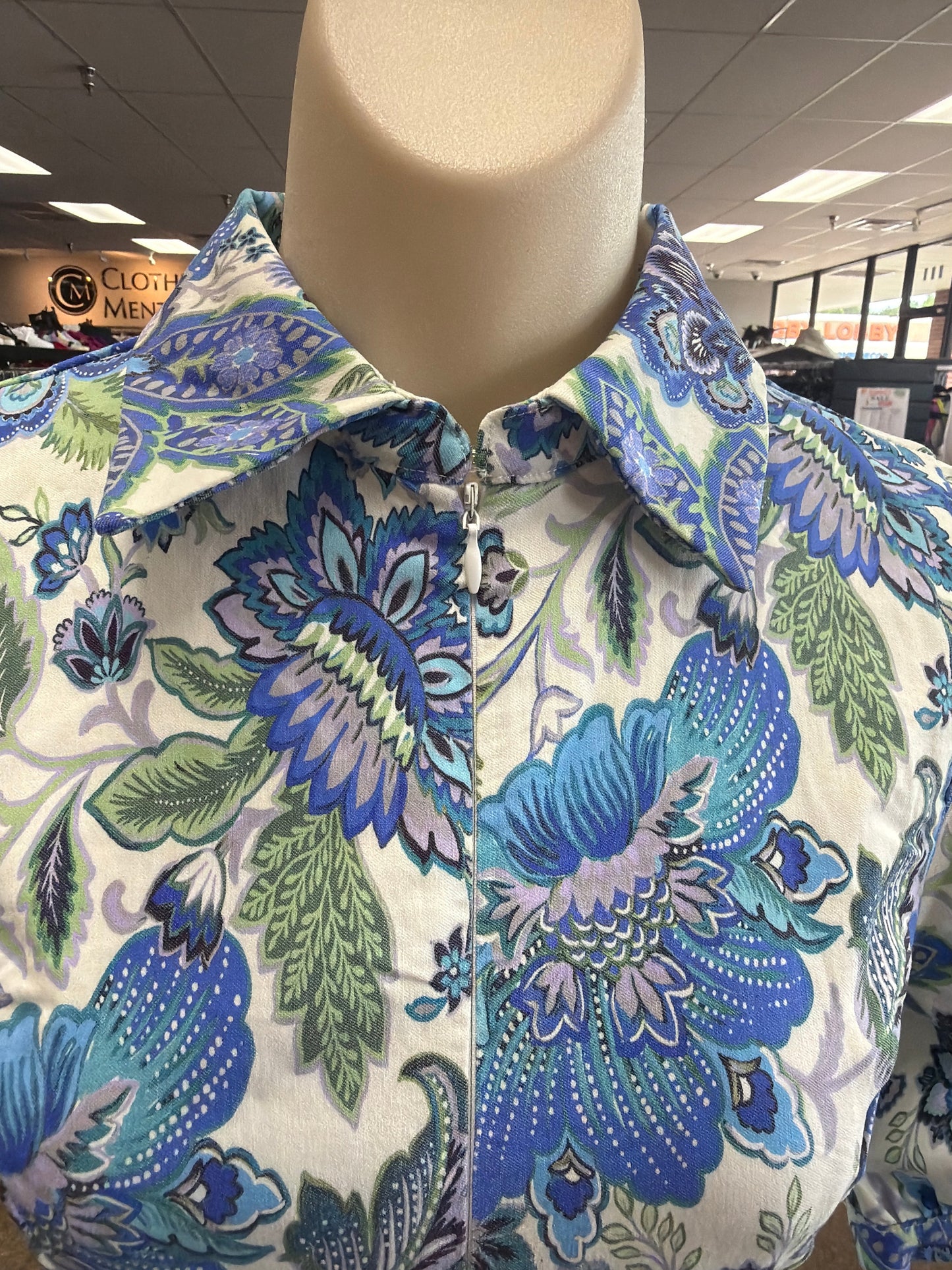 Dress Casual Short By Fore In Blue & Green, Size:M