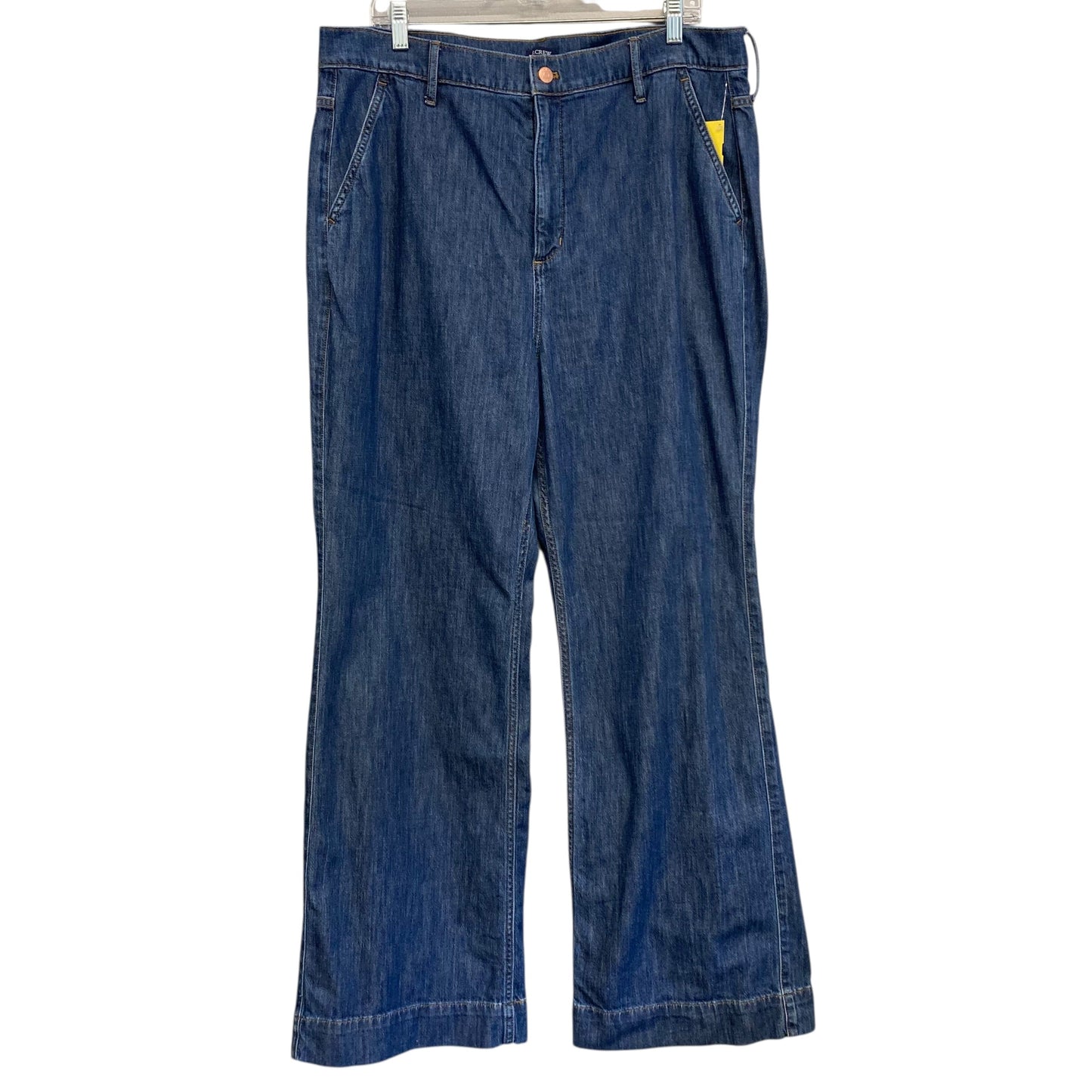 Jeans Wide Leg By J. Crew In Blue Denim, Size:16