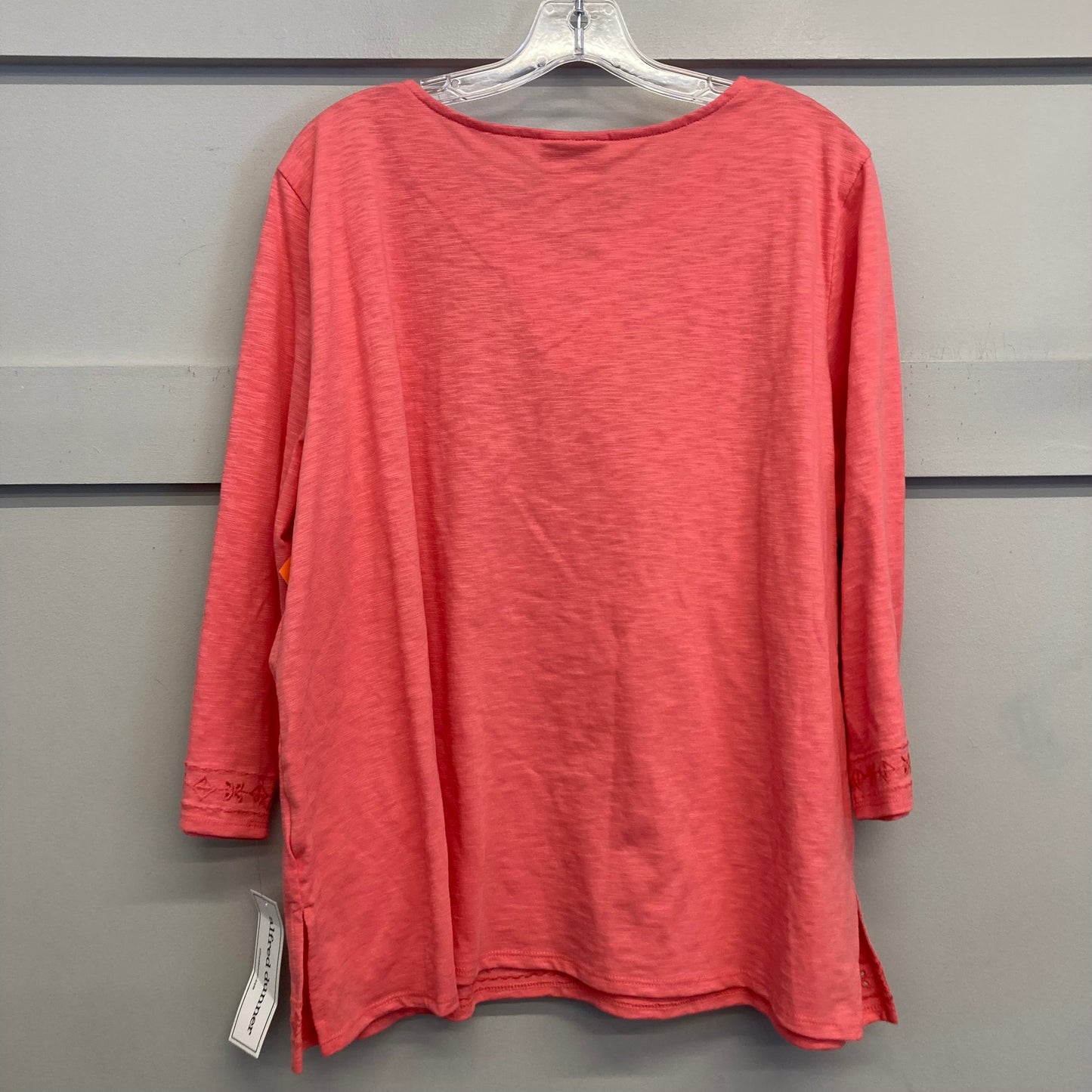 Top 3/4 Sleeve By Alfred Dunner In Orange, Size:Xl