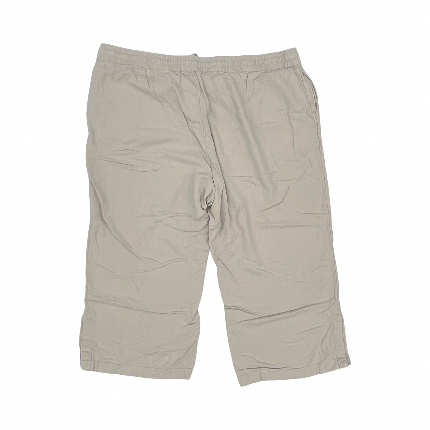 Pants Linen By Clothes Mentor In Tan, Size:3X