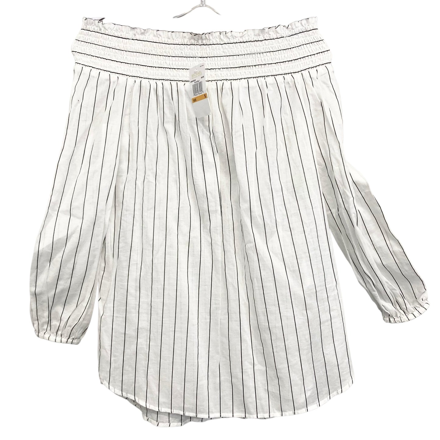Top 3/4 Sleeve By Michael By Michael Kors In Black & White, Size:S