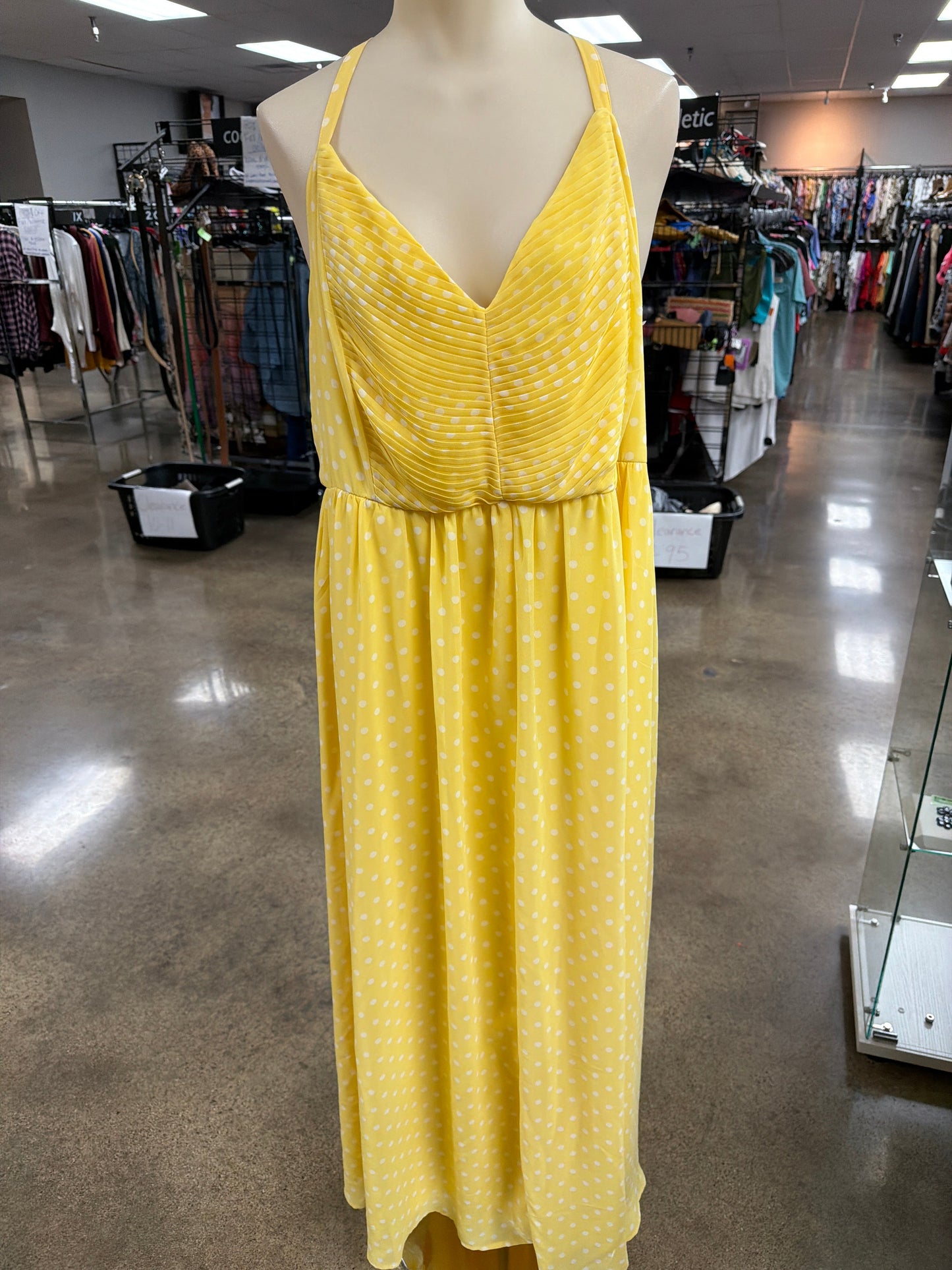 Dress Casual Maxi By Torrid In White & Yellow, Size:2X