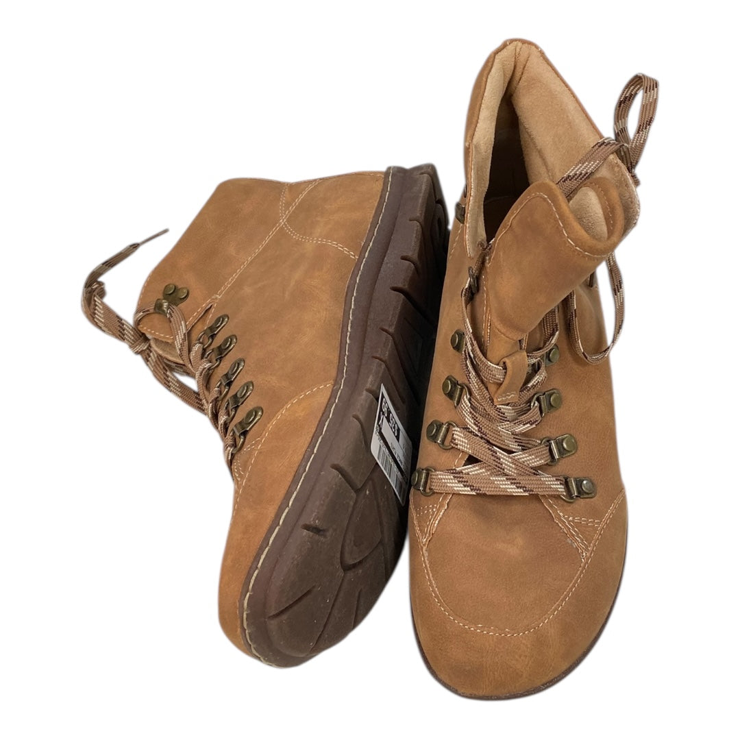 Boots Ankle Flats By Boc In Brown, Size:8.5