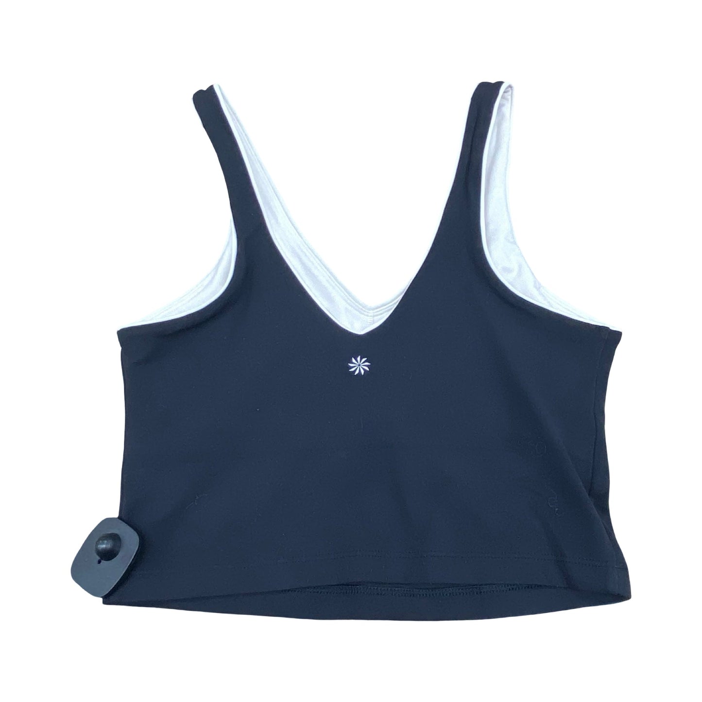 Athletic Tank Top By Athleta In Black & Cream, Size:S