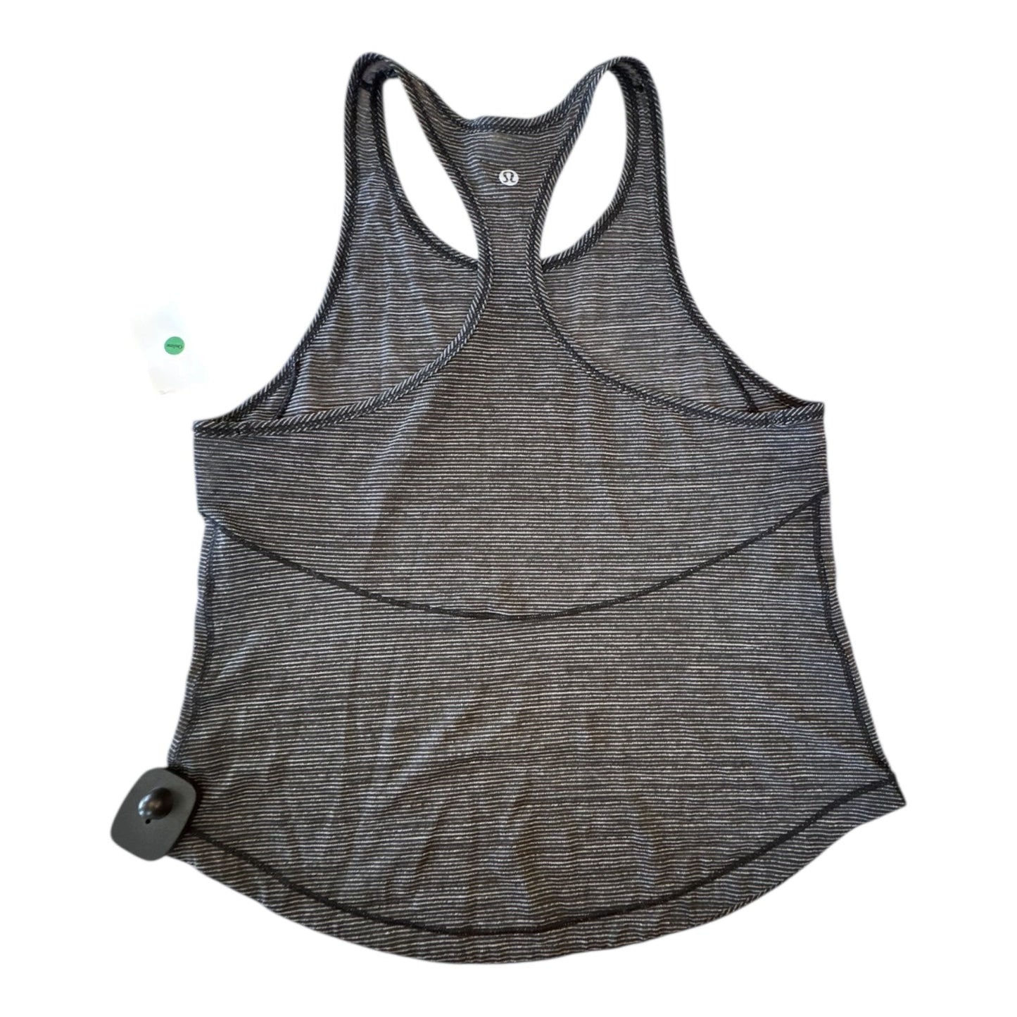 Athletic Tank Top By Lululemon In Black & Grey, Size:4