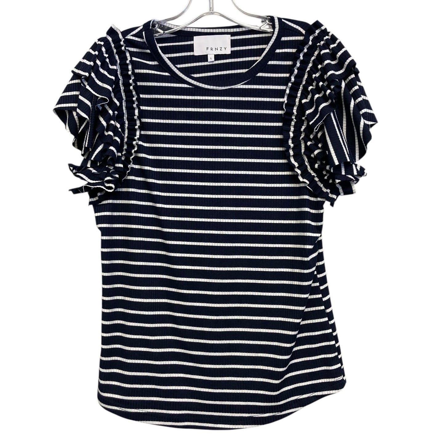 Top Ss By Frnzy In Blue & White, Size:L