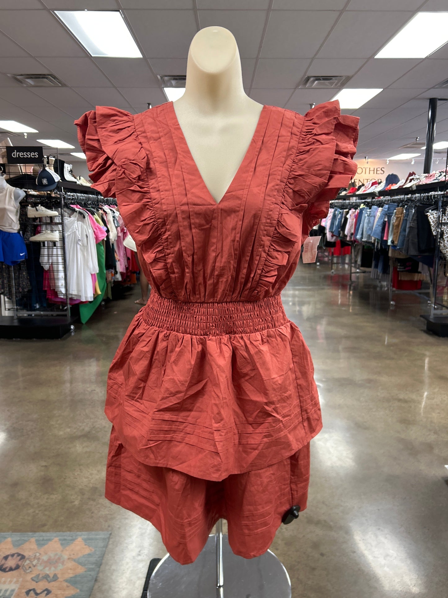 Dress Casual Short By Pinch In Orange, Size:L