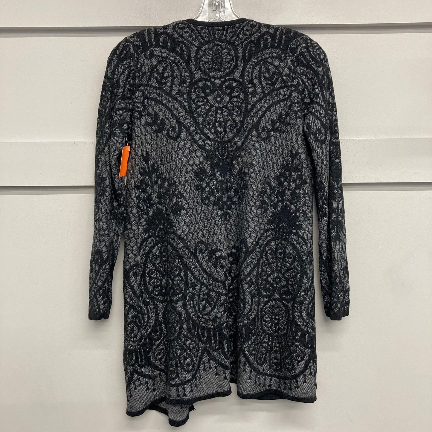 Sweater Cardigan By Roz And Ali In Black & Grey, Size:S