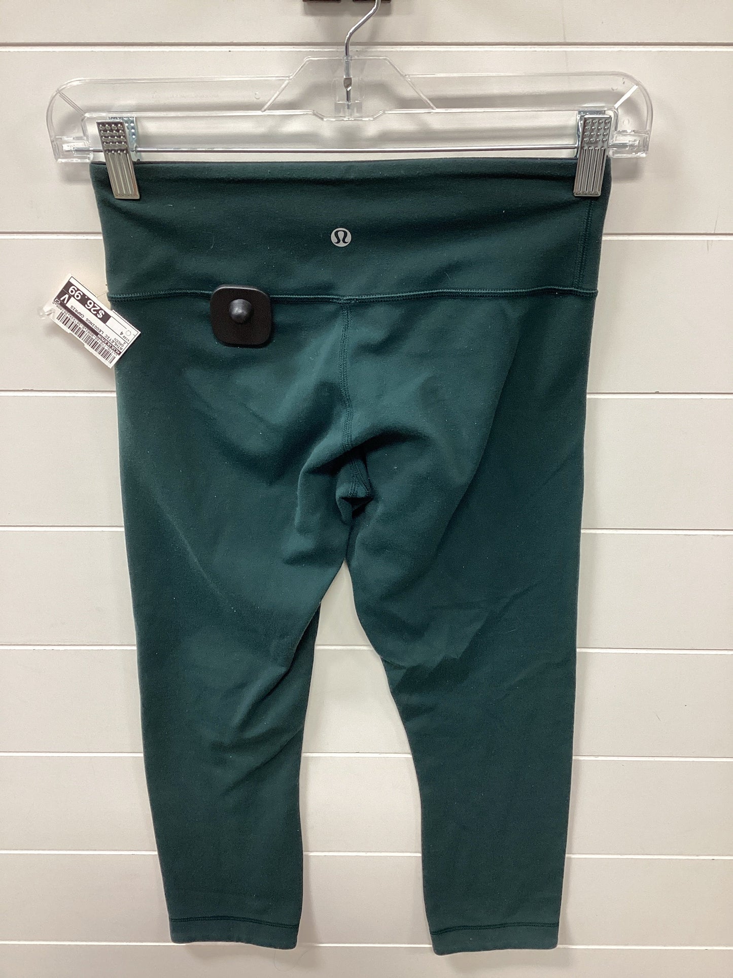 Athletic Leggings Capris By Lululemon In Green, Size:4