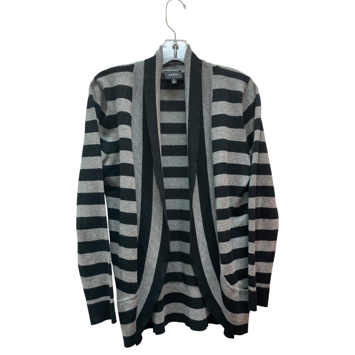 Cardigan By Cyrus In Black & Grey, Size:S