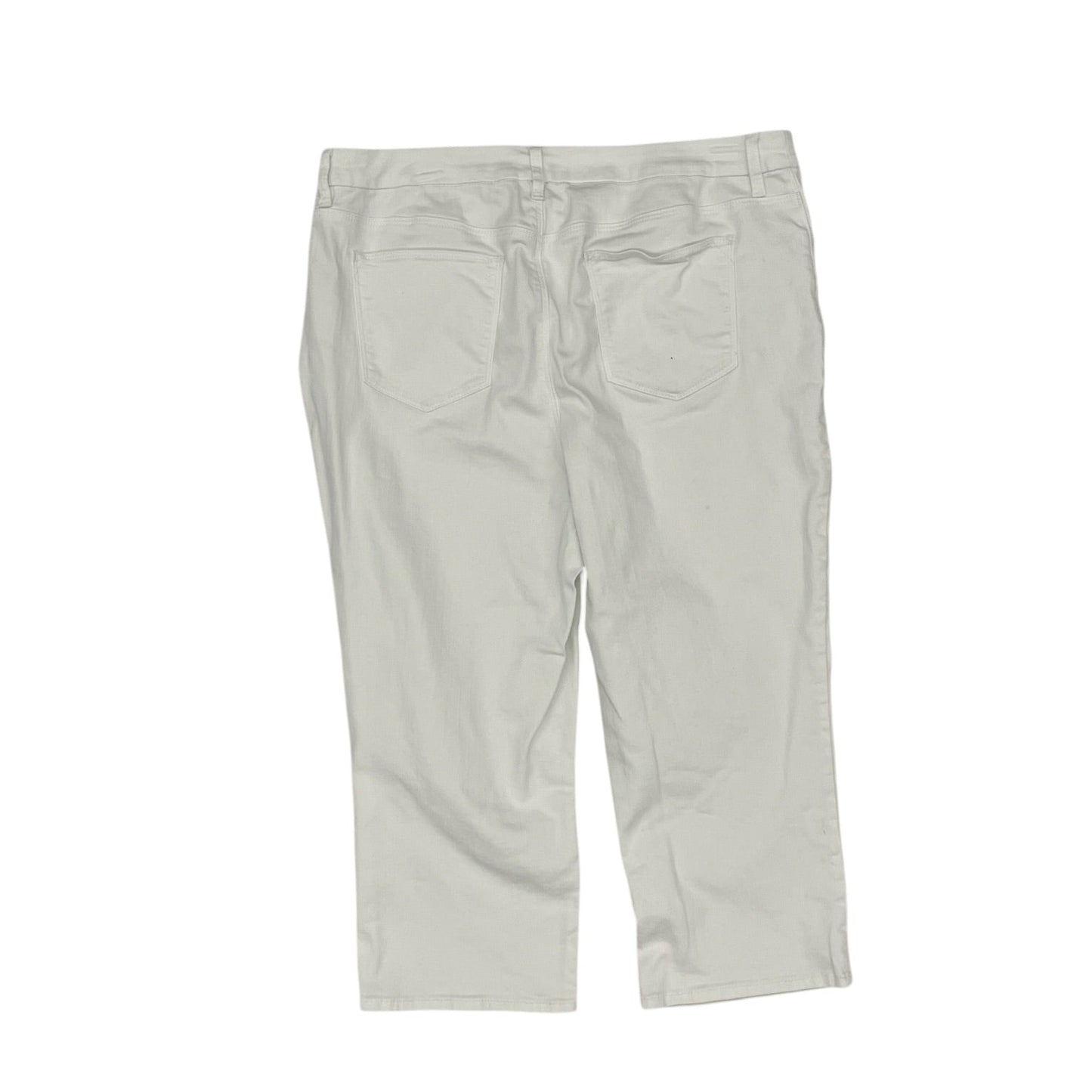 Jeans Cropped By Chicos In White Denim, Size:12