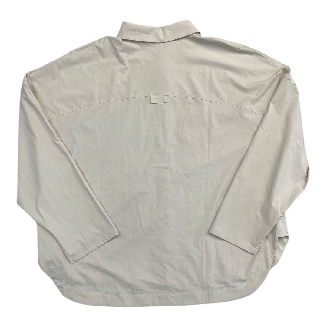 Athletic Top Ls Collar By Flx In Cream, Size:Xxl