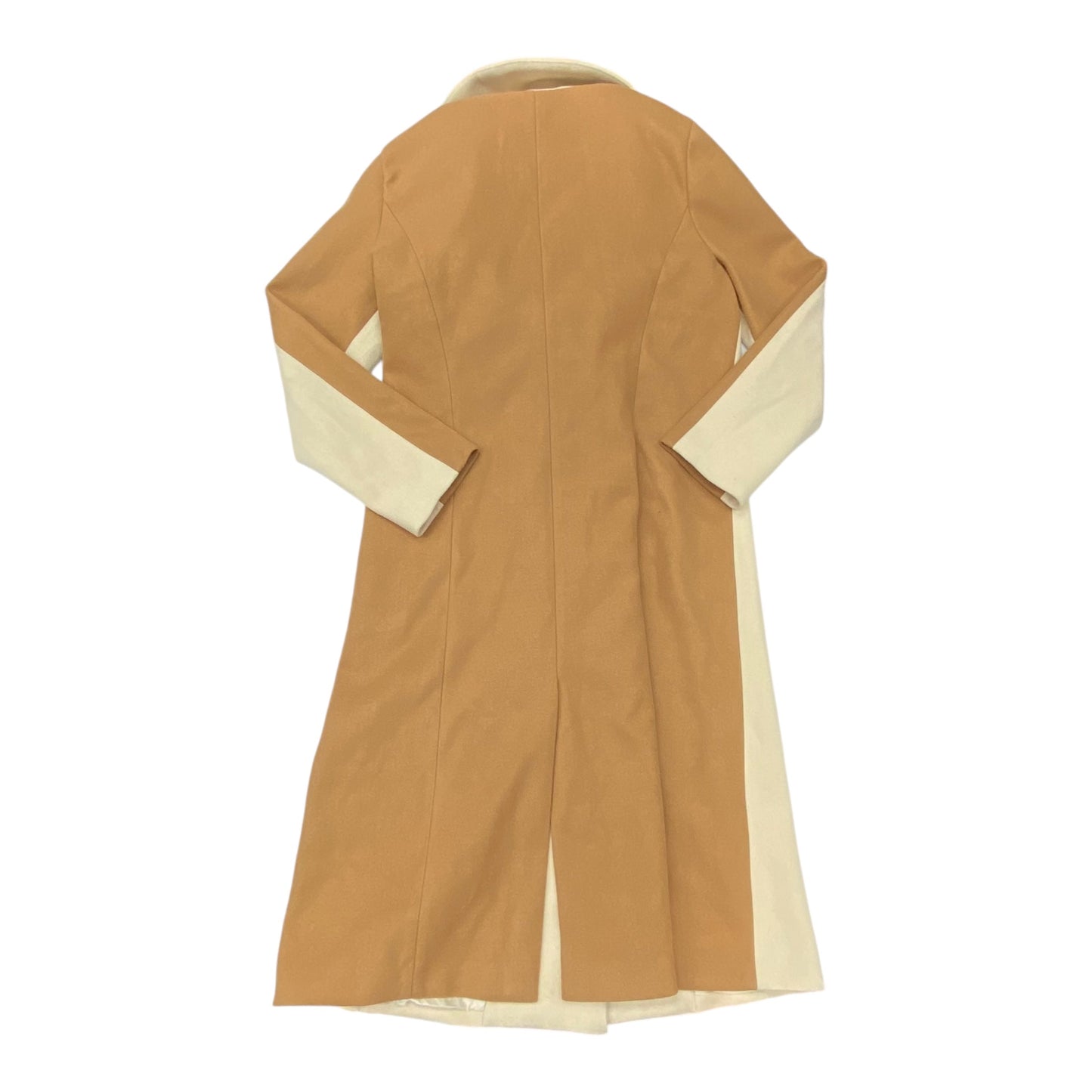Coat Trench Coat By Lulus In Brown & Cream, Size:M