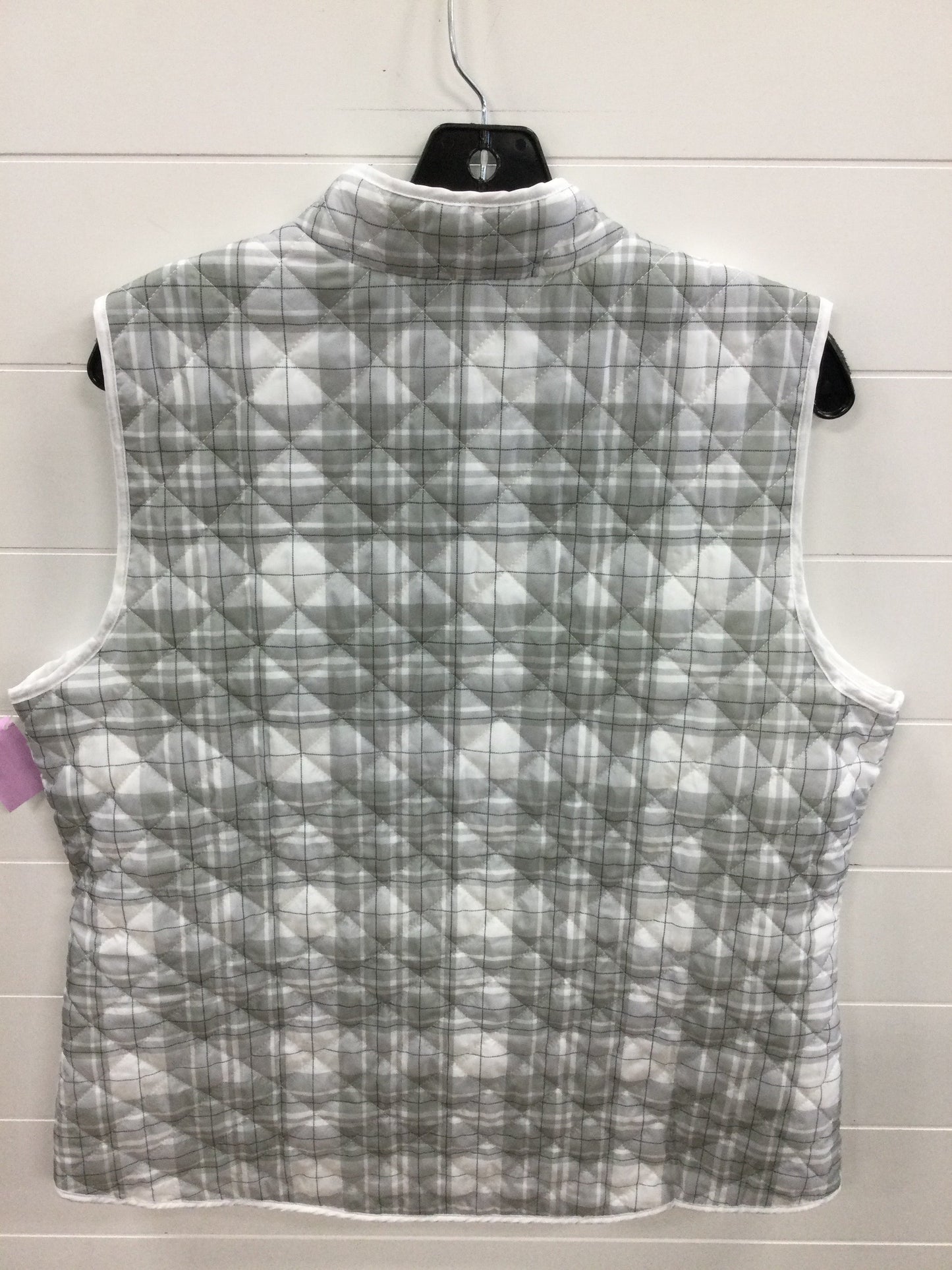 Vest Other By Karen Scott In Grey & White, Size:L