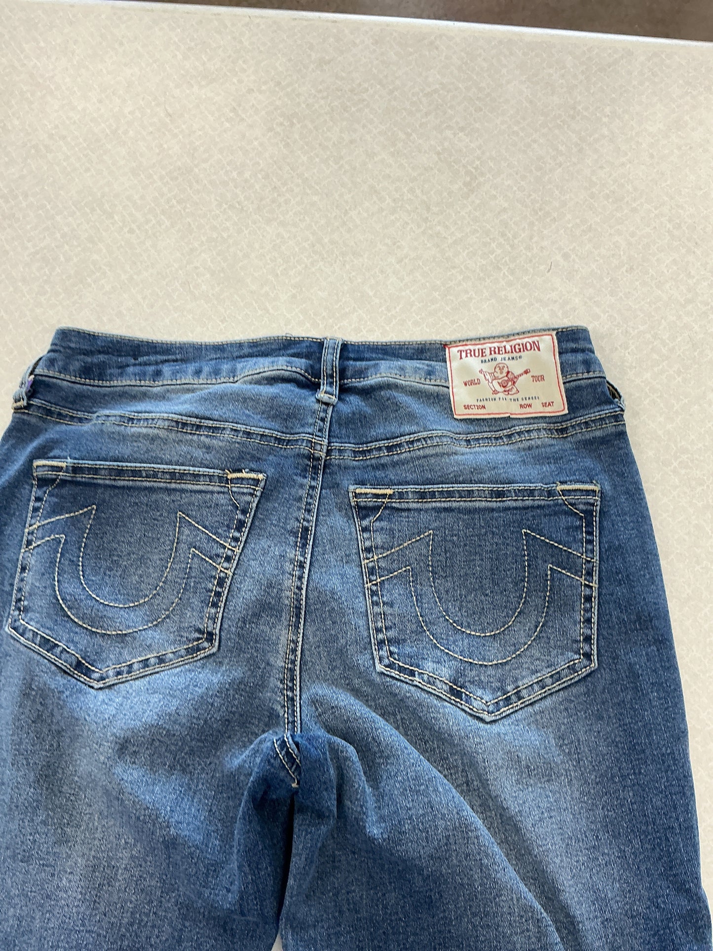 Jeans Boot Cut By True Religion In Blue Denim, Size:4