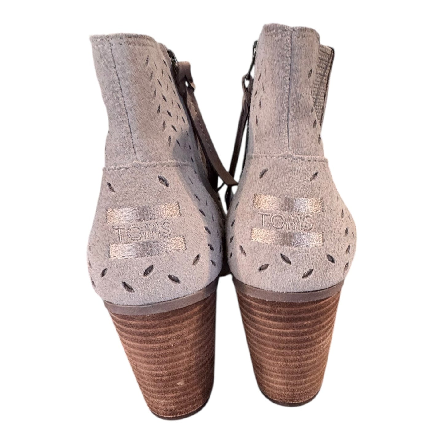 Sandals Heels Block By Toms In Beige, Size:8.5