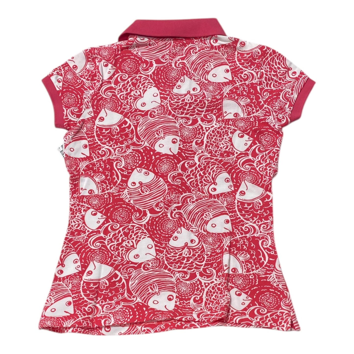 Top Ss Designer By Lilly Pulitzer In Pink & White, Size:Xs