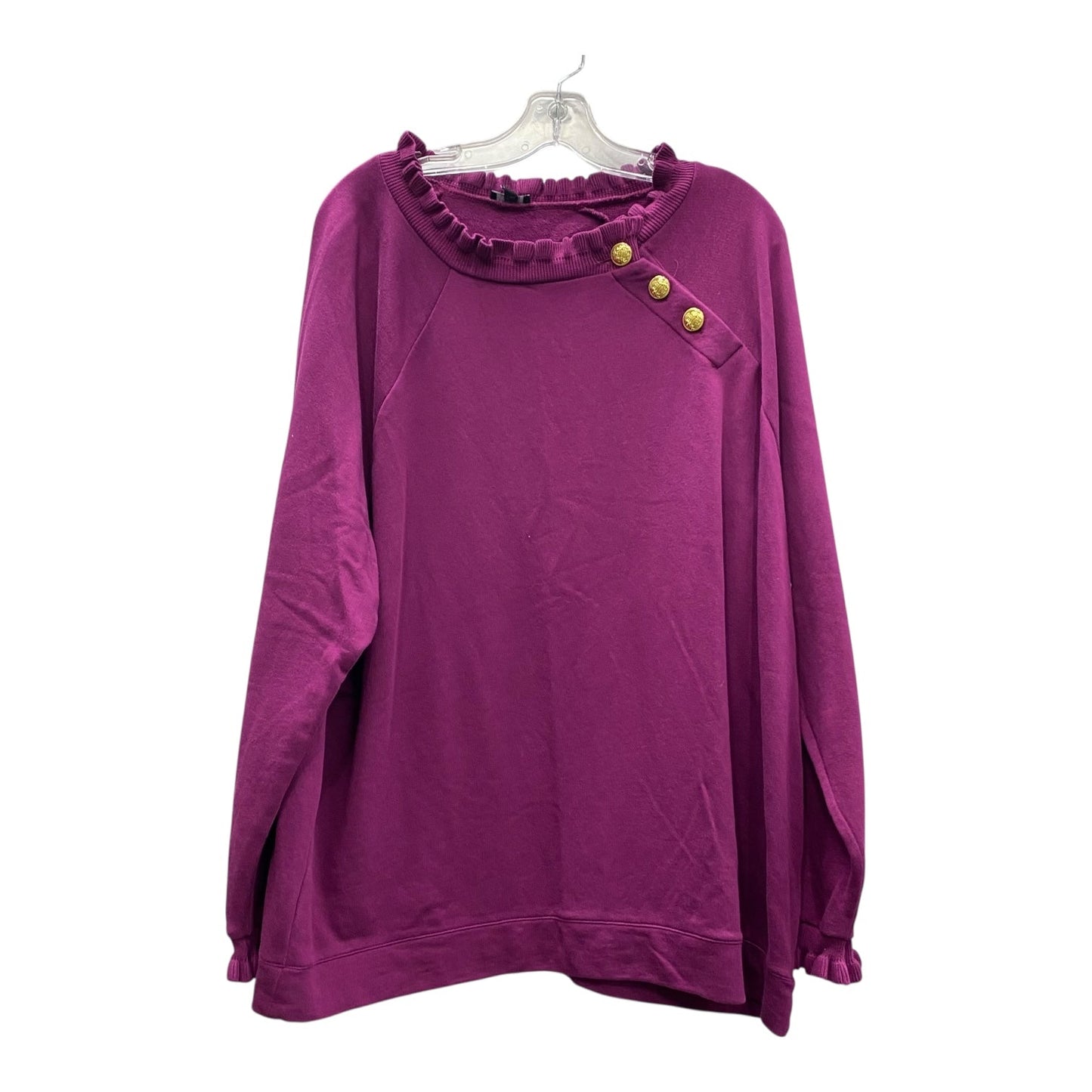Sweatshirt Crewneck By Talbots In Purple, Size:2X