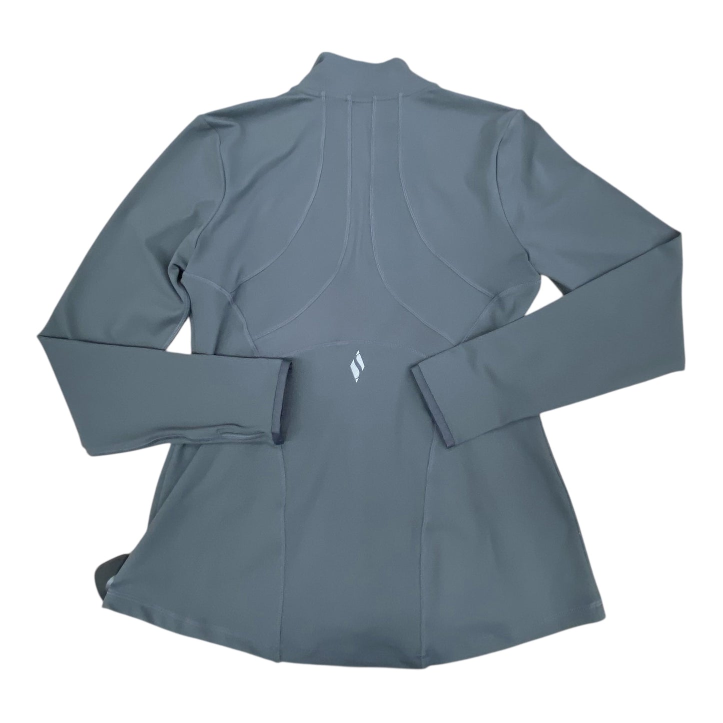 Athletic Jacket By Skechers In Grey, Size:L