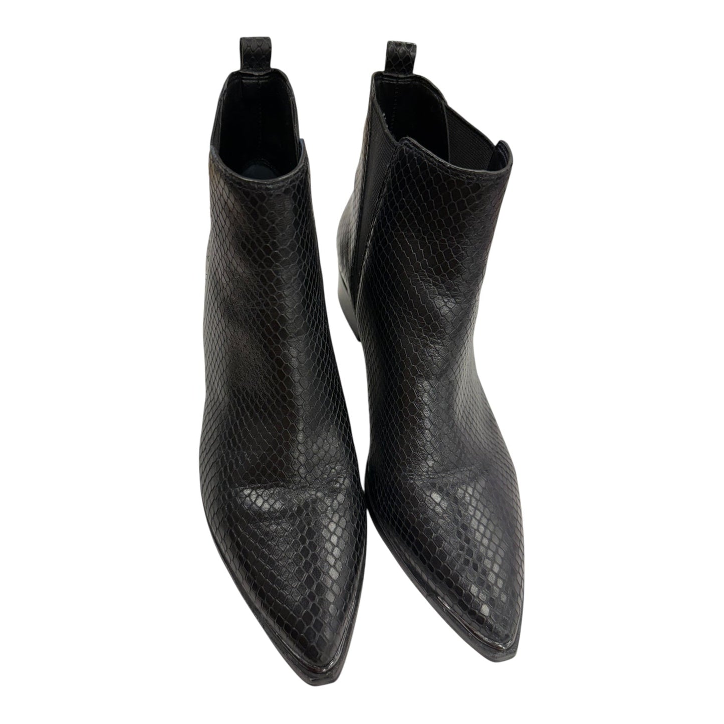 Boots Ankle Flats By Marc Fisher In Black, Size:6.5