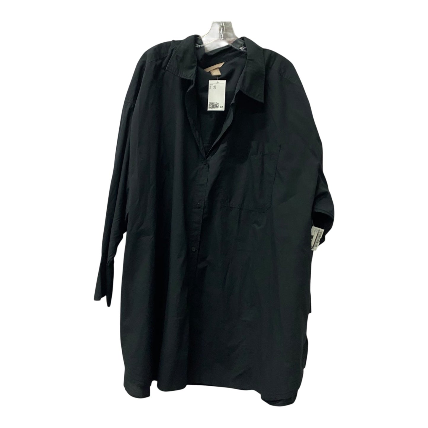 Top Ls By H&M In Black, Size:4X