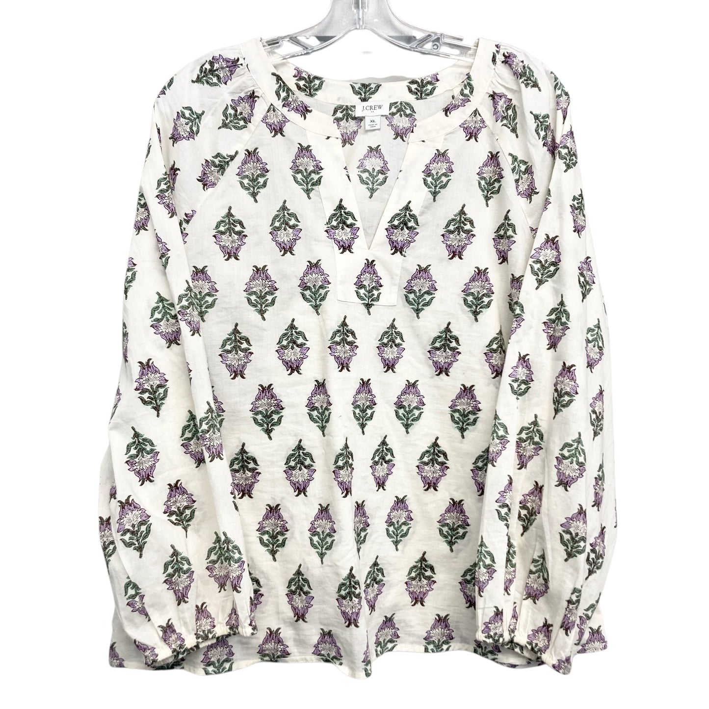 Top Ls By J. Crew In Floral Print, Size:Xl