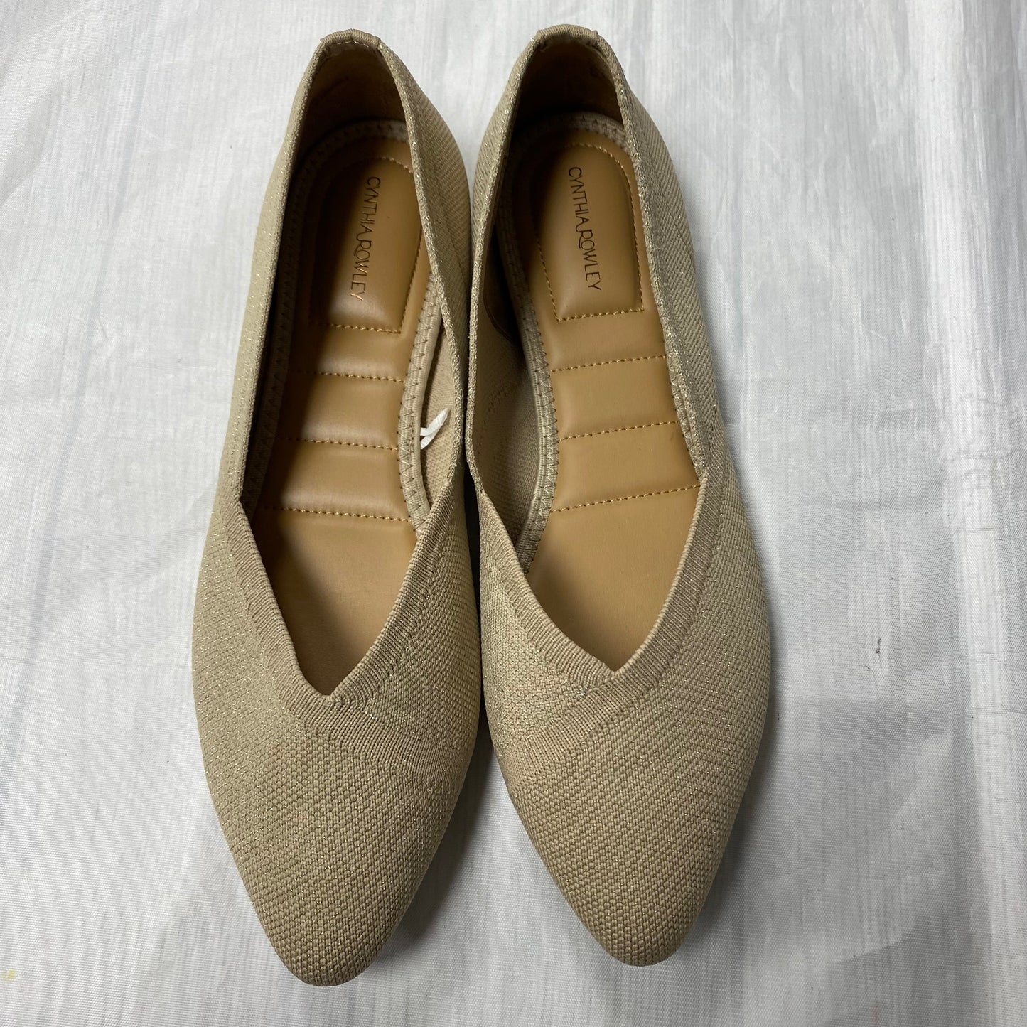 Shoes Flats By Cynthia Rowley In Tan, Size:9.5