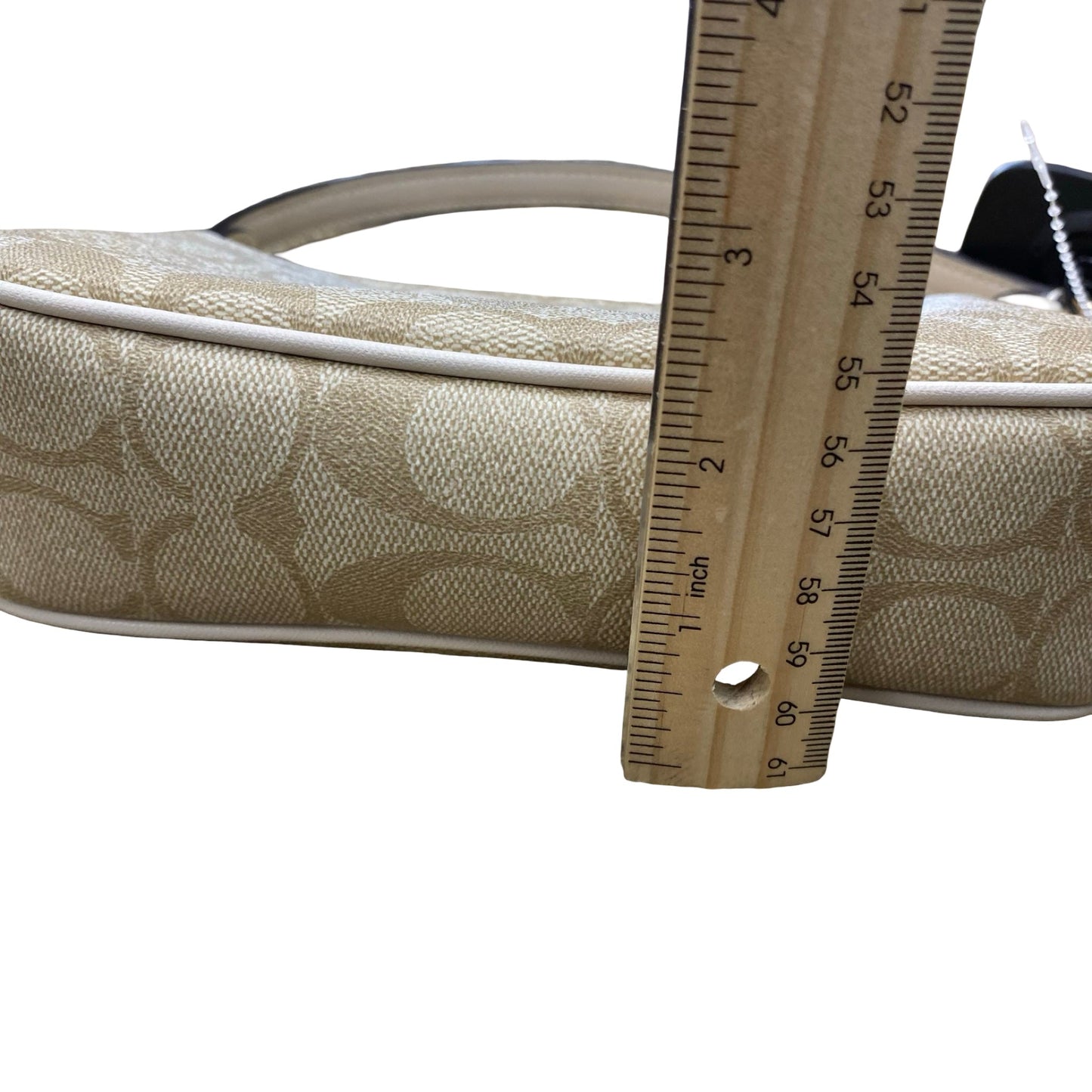 Handbag Designer By Coach In Cream & White, Size:Small