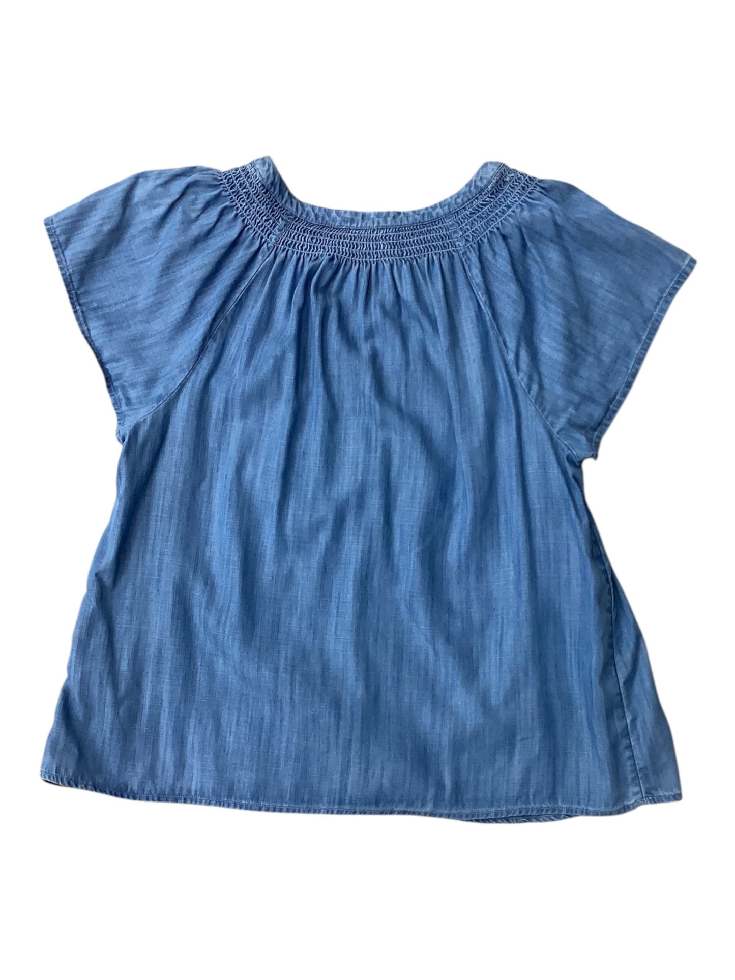 Top Sleeveless By Vineyard Vines In Blue Denim, Size:L