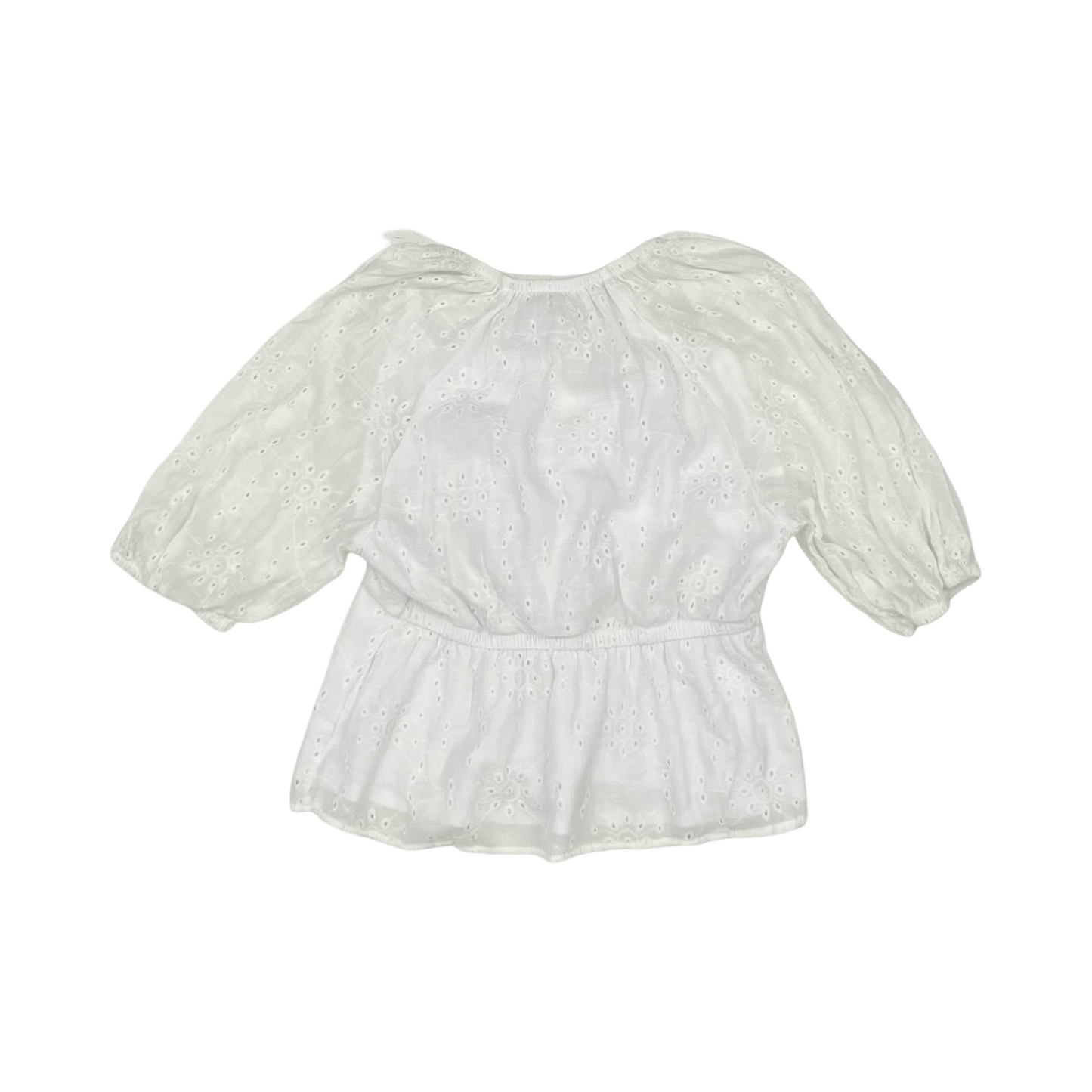 Blouse Ss By Sofia By Sofia Vergara In White, Size:Xl