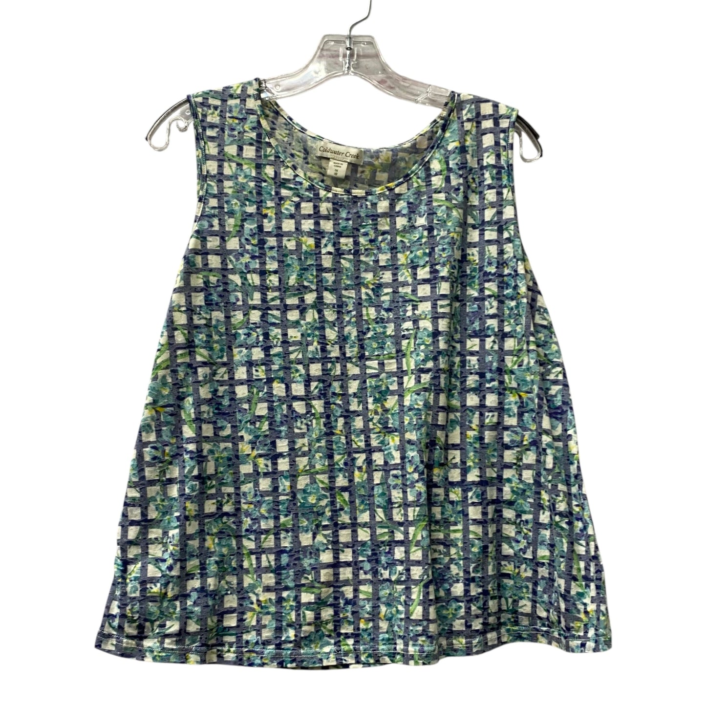 Top Sleeveless By Coldwater Creek In Blue, Size:1X