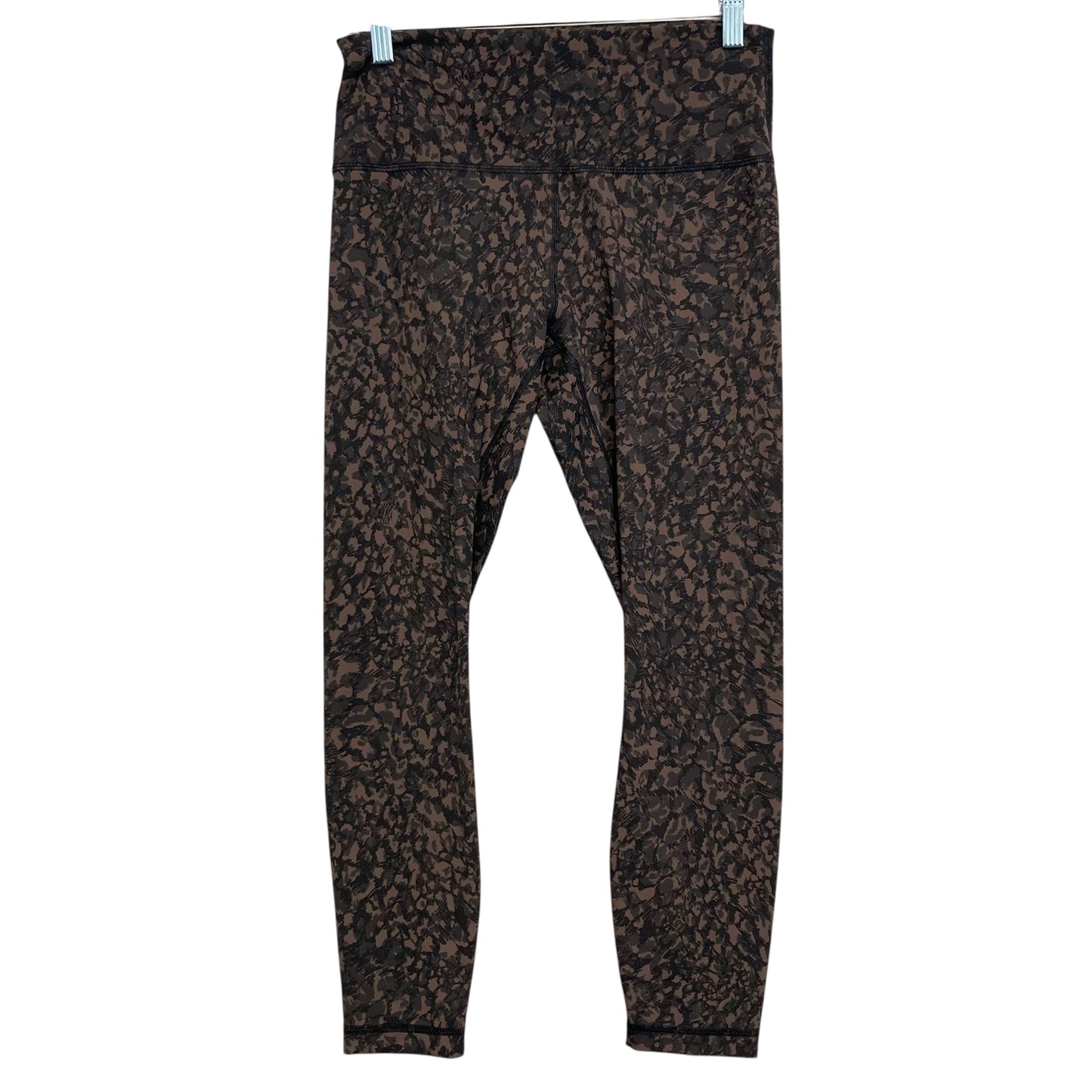 Athletic Leggings By Lululemon In Black & Brown, Size:M