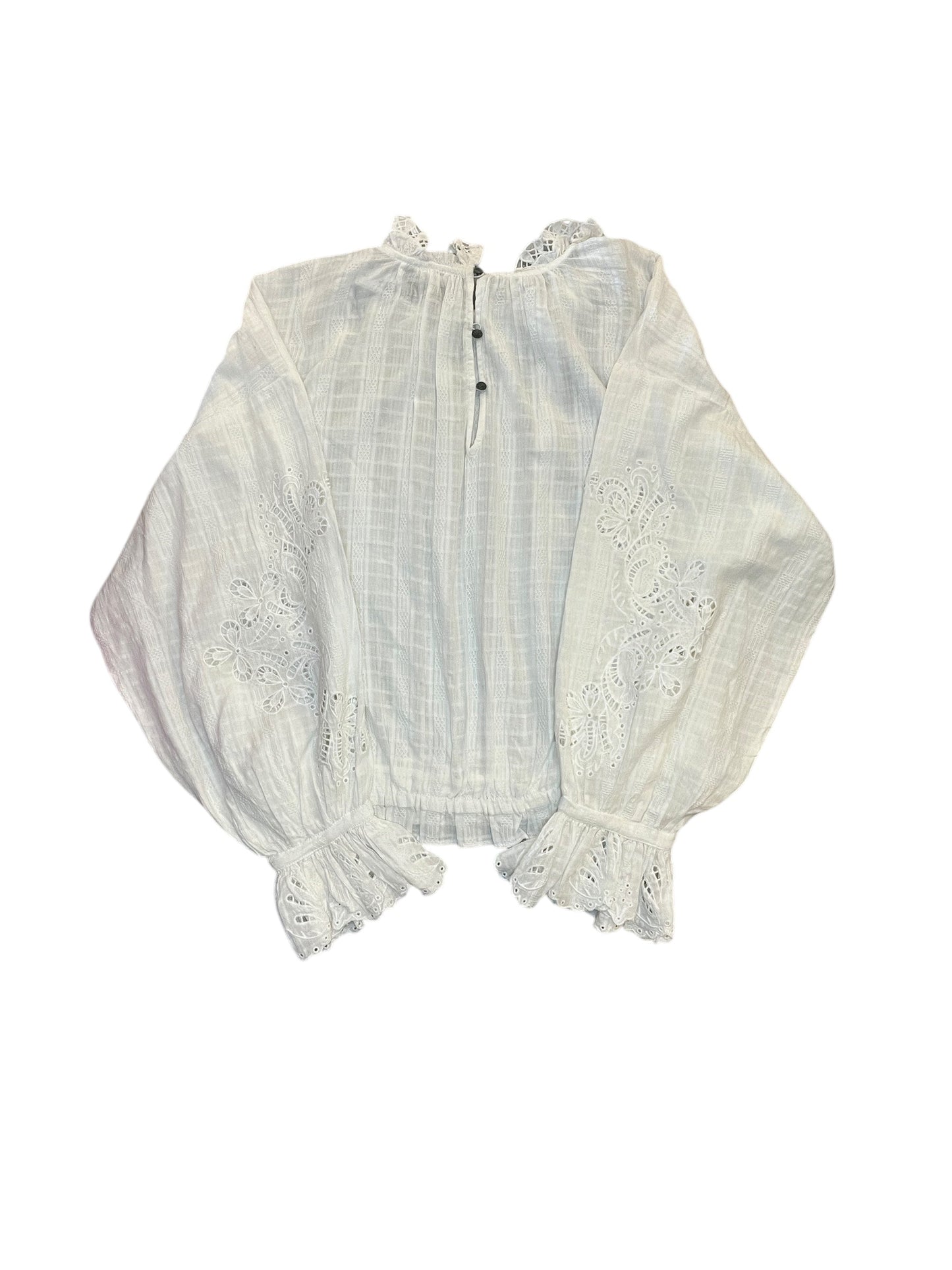 Blouse Ls By Pilcro In White, Size:L