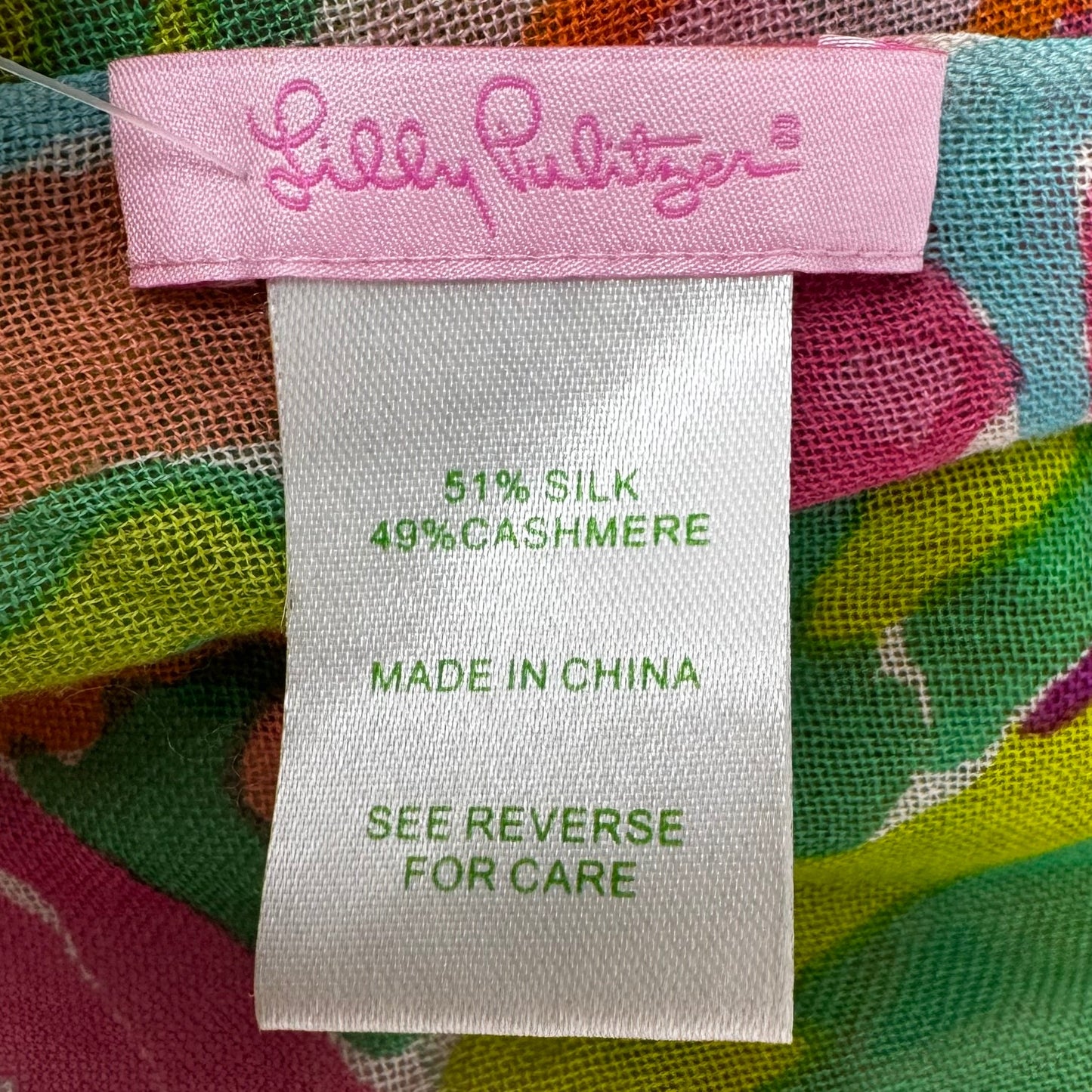 Silk & Cashmere Fringe Long Scarf Designer By Lilly Pulitzer