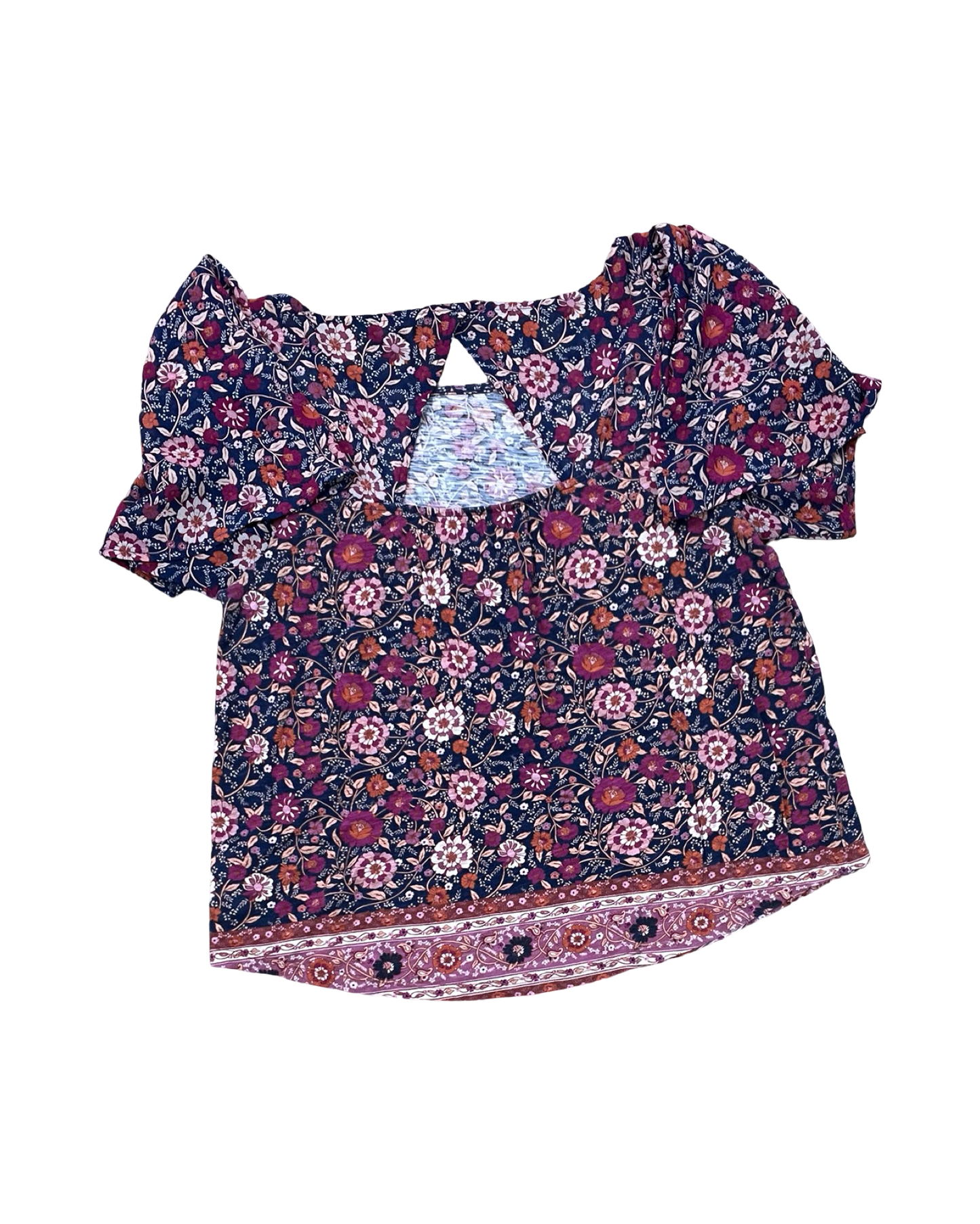 Top Ss By Lucky Brand In Blue & Pink, Size:L