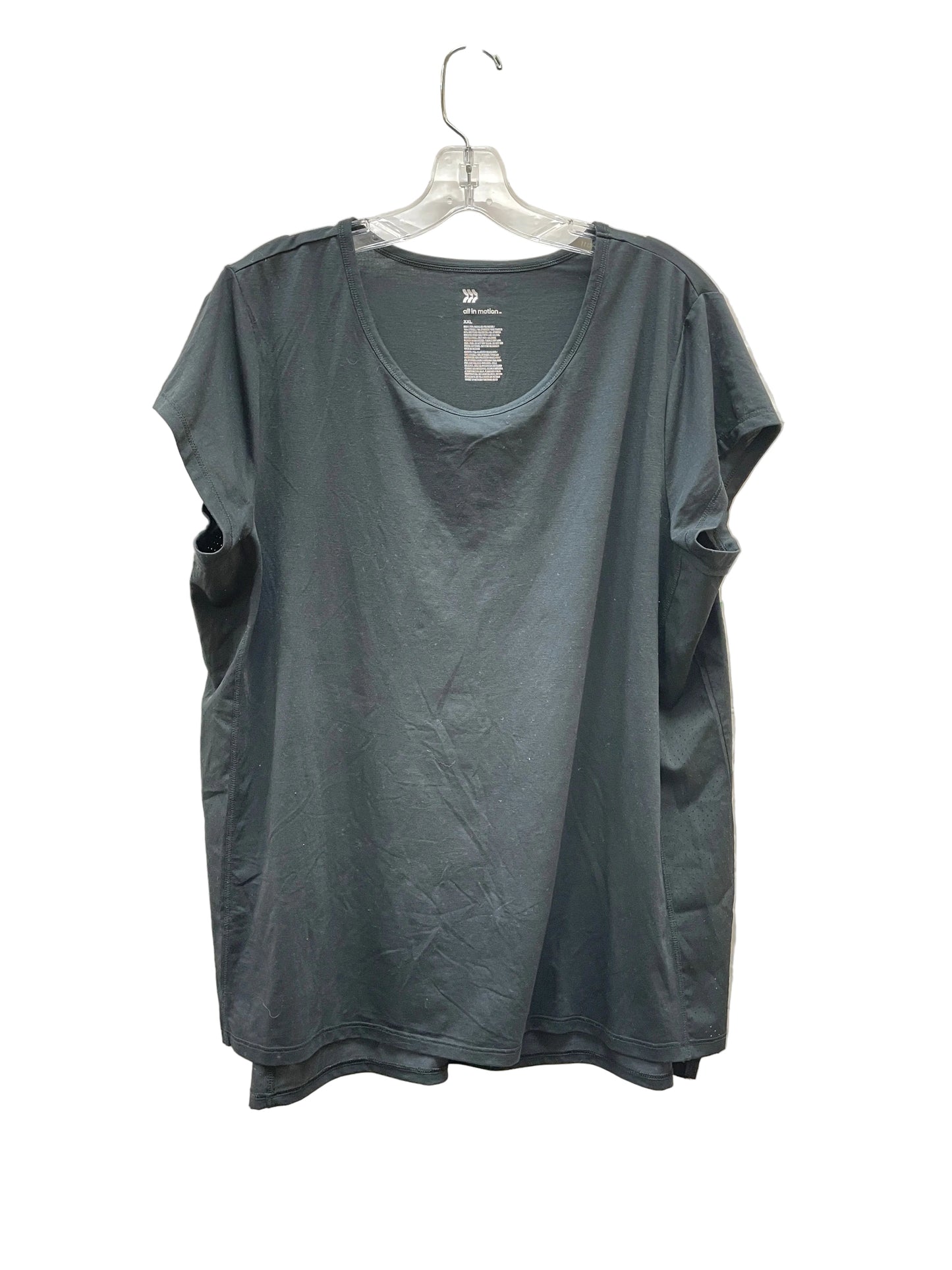 Athletic Top Ss By All In Motion In Black, Size:Xxl