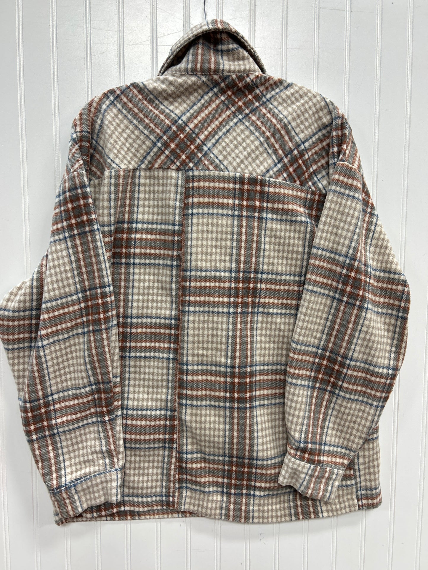 Jacket Fleece By Hyfve In Plaid Pattern, Size:M