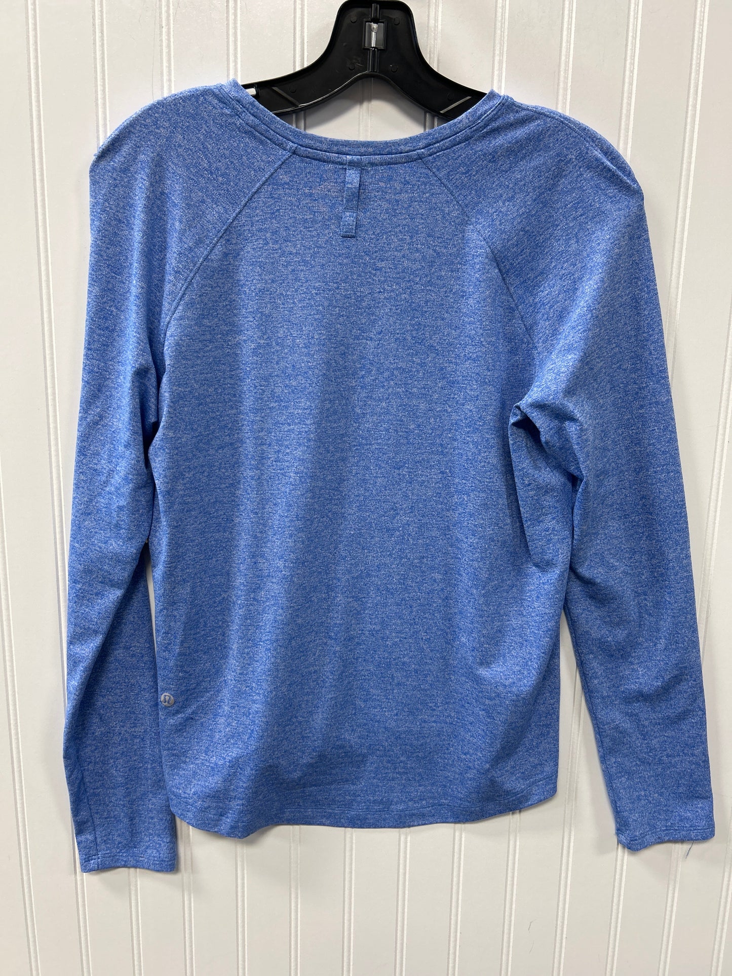 Athletic Top Ls Crewneck By Lululemon In Blue, Size:8