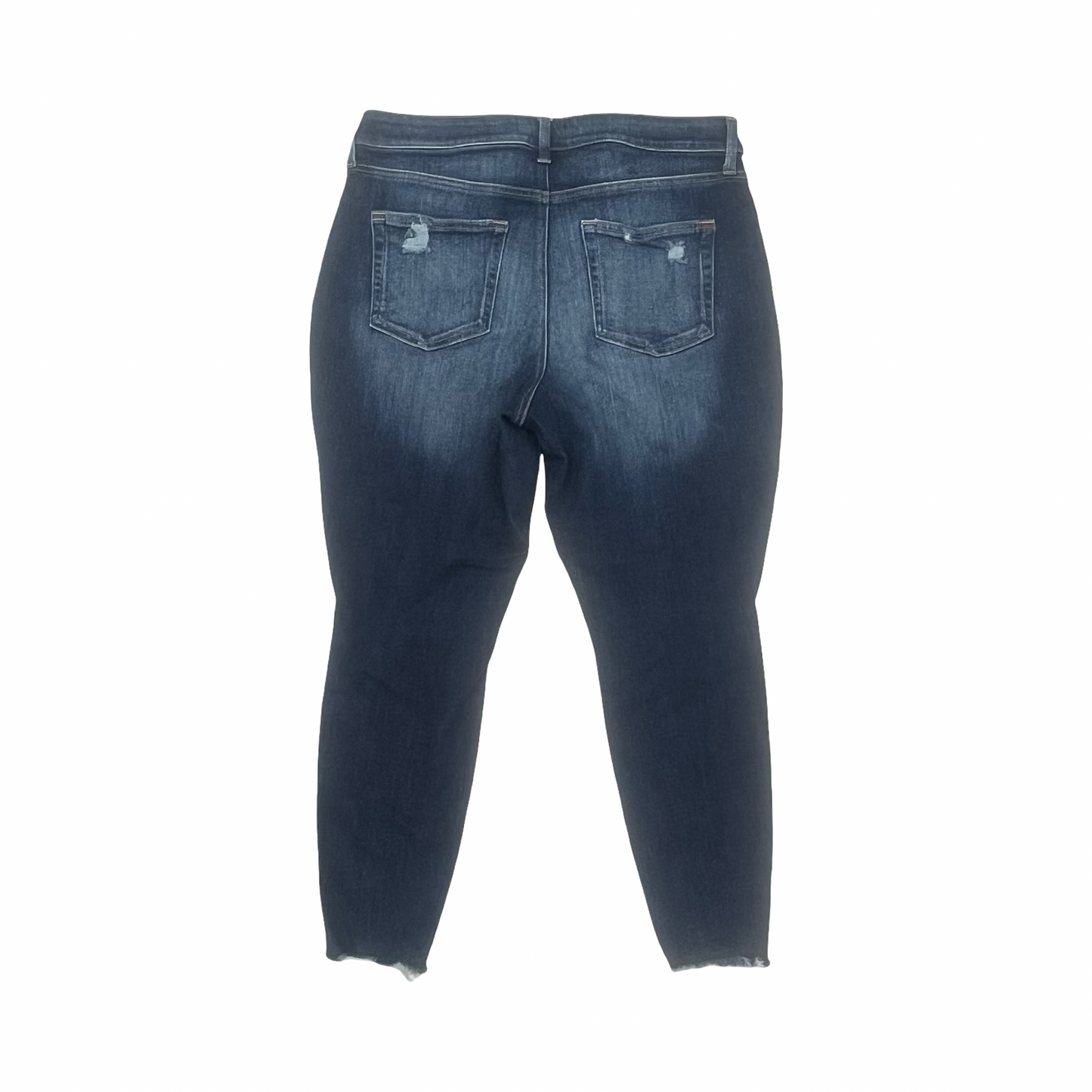 Jeans Skinny By Edgely In Blue Denim, Size:16