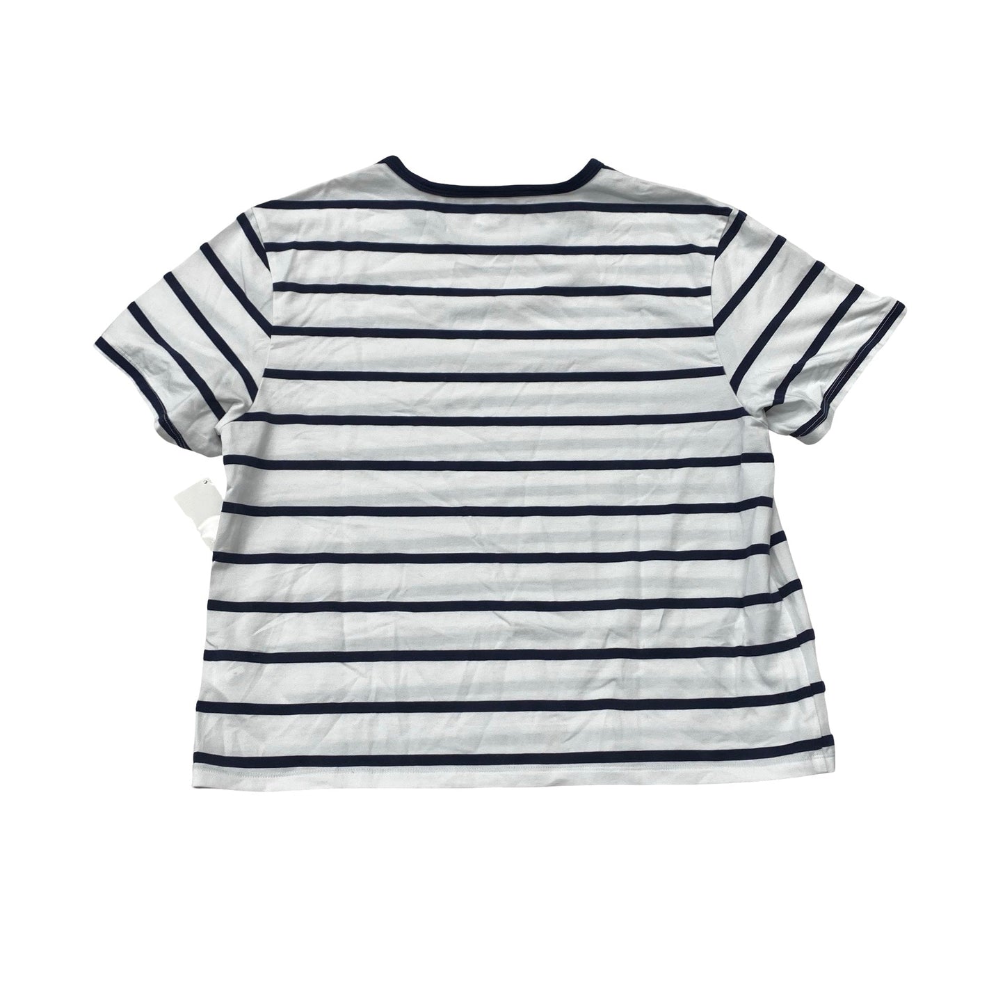 Athletic Top Ss By Athleta In Striped Pattern, Size:M