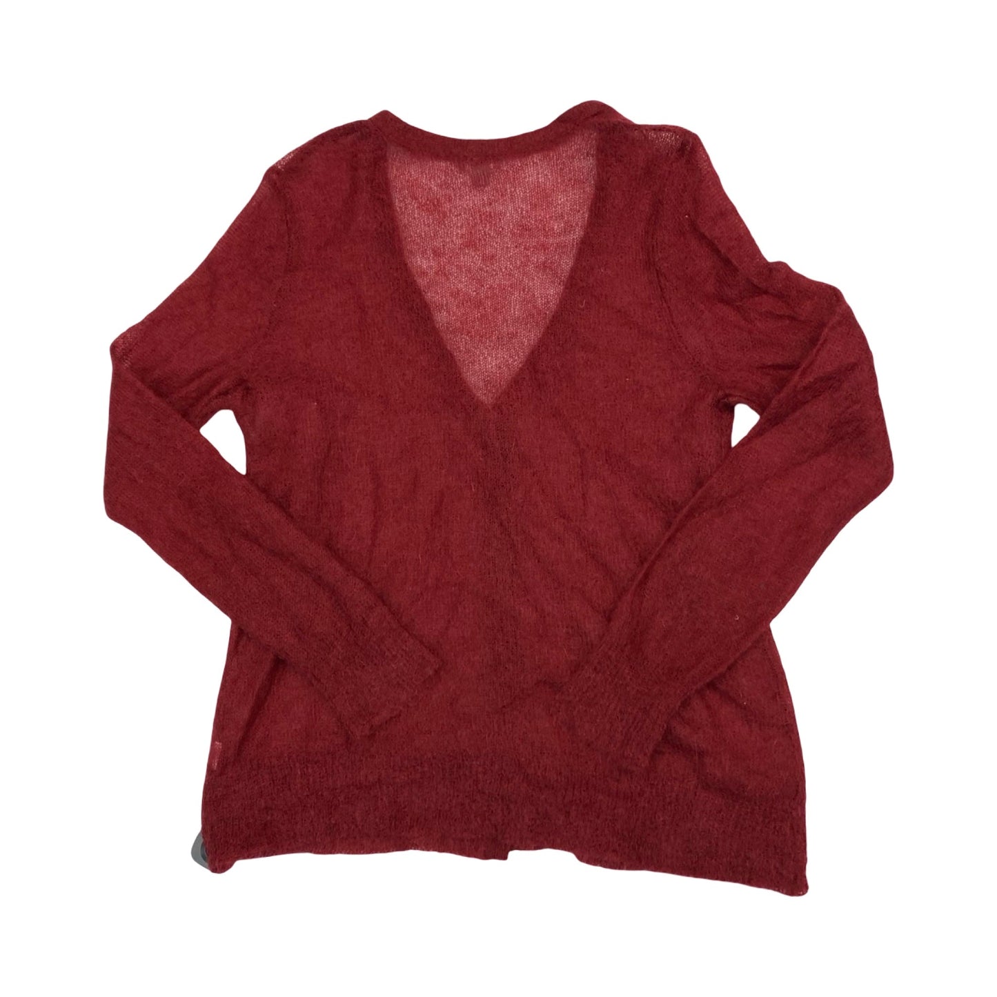 Sweater Cardigan By J. Jill In Red, Size:M