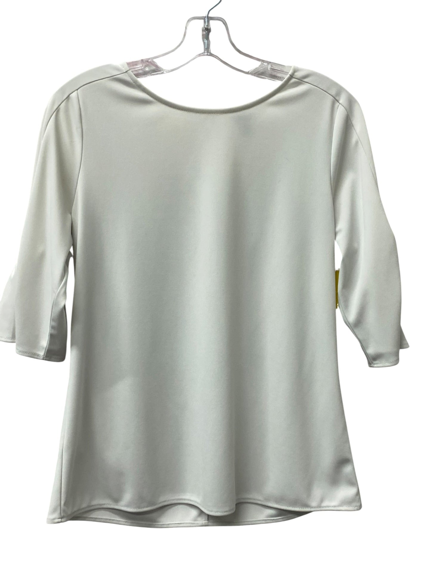 Top 3/4 Sleeve By Ann Taylor In White, Size:S