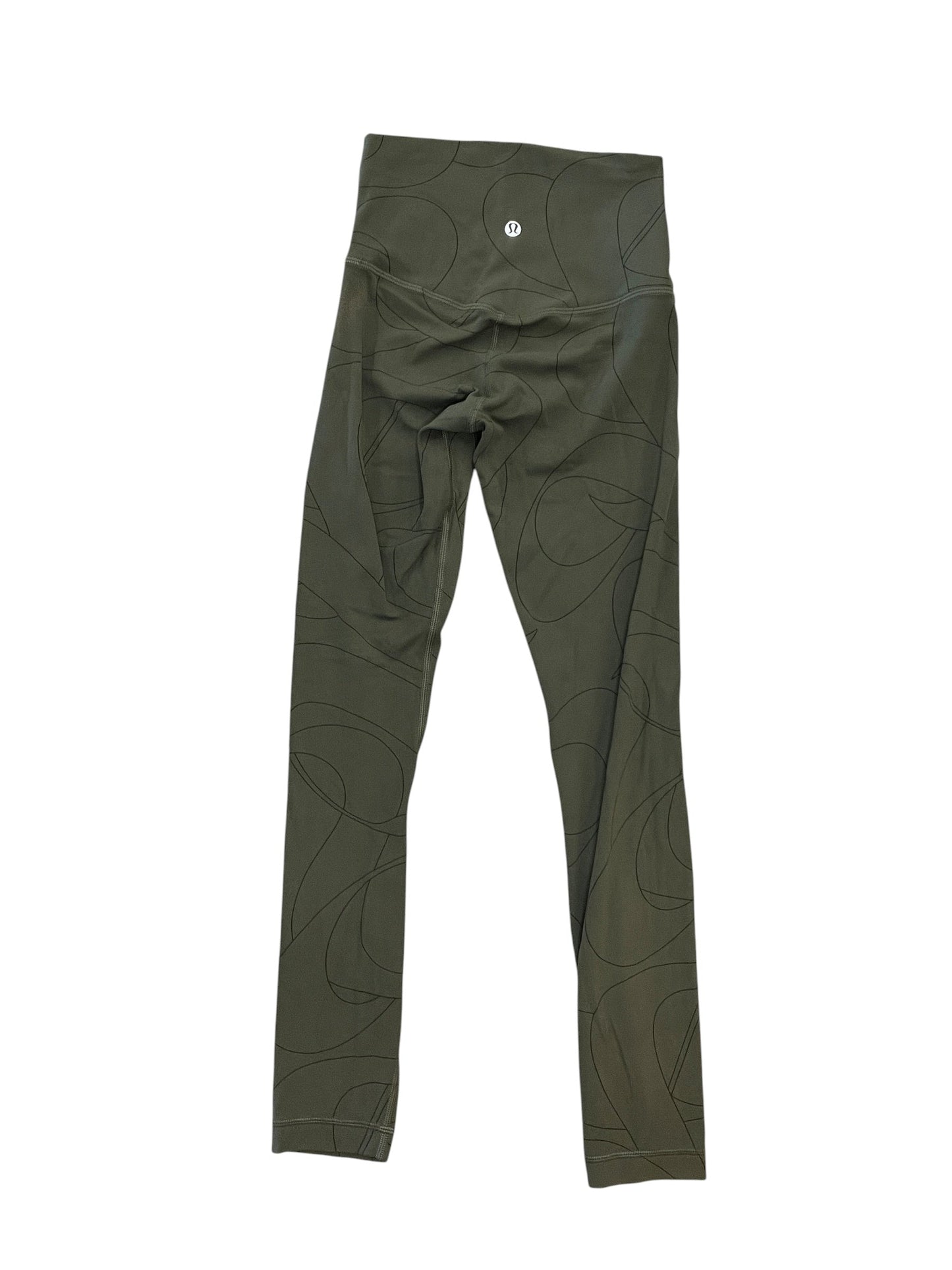Athletic Leggings By Lululemon In Green, Size:Xs