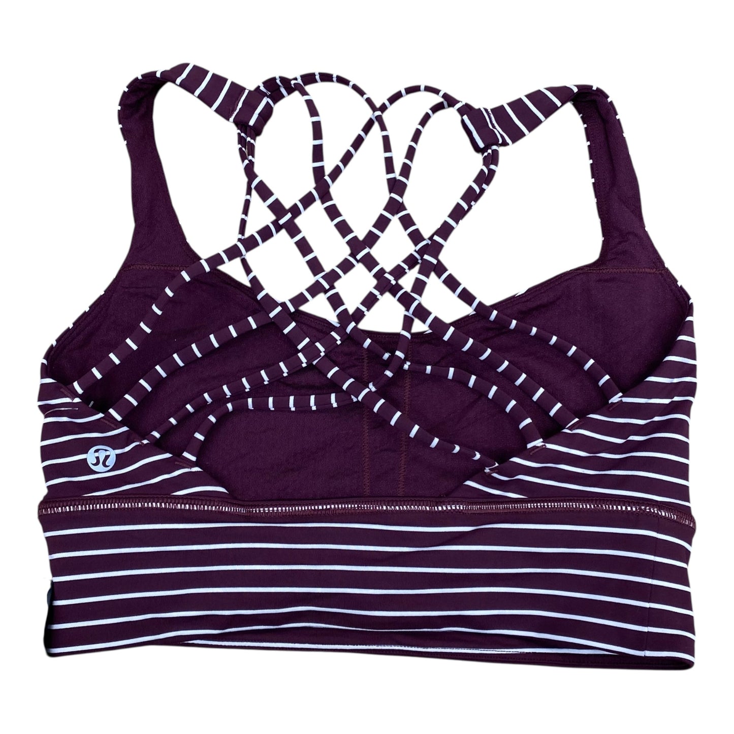 Athletic Bra By Lululemon In Striped Pattern, Size:6