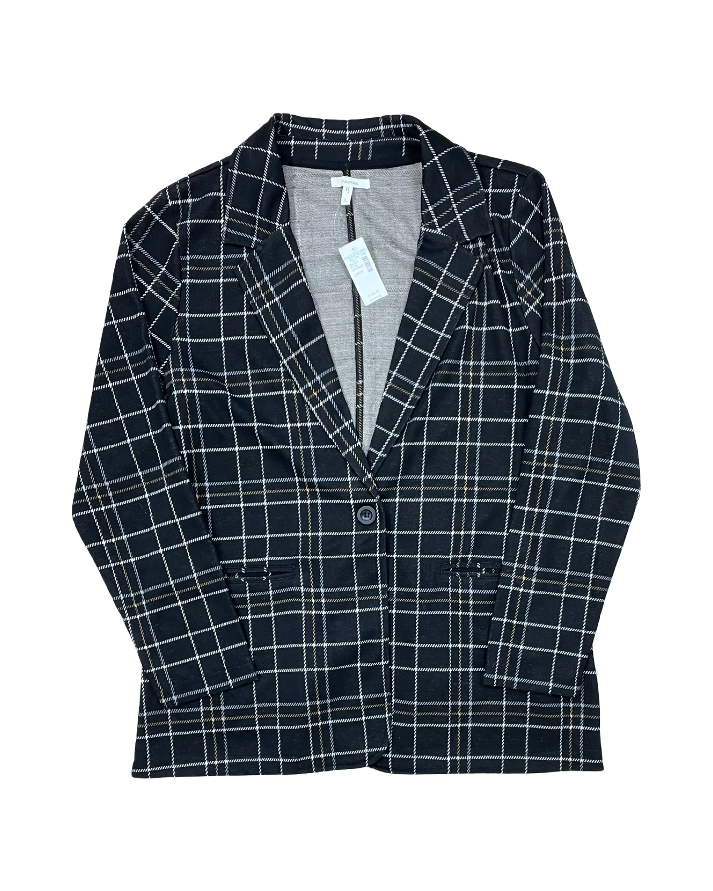 Blazer By Maurices In Black & White, Size:L