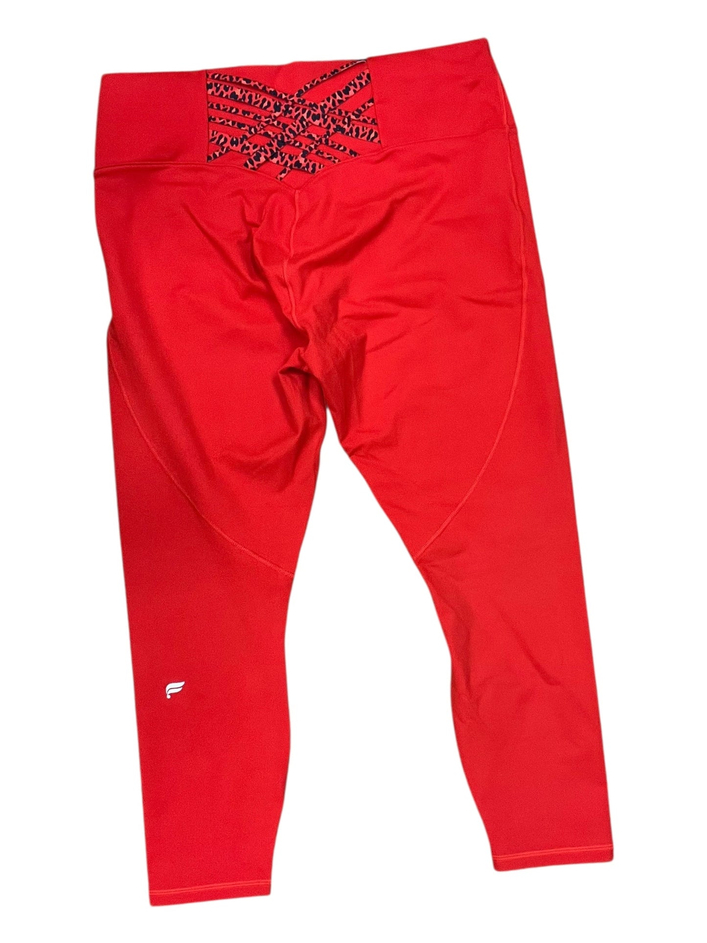 Athletic Leggings By Fabletics In Red, Size:1X