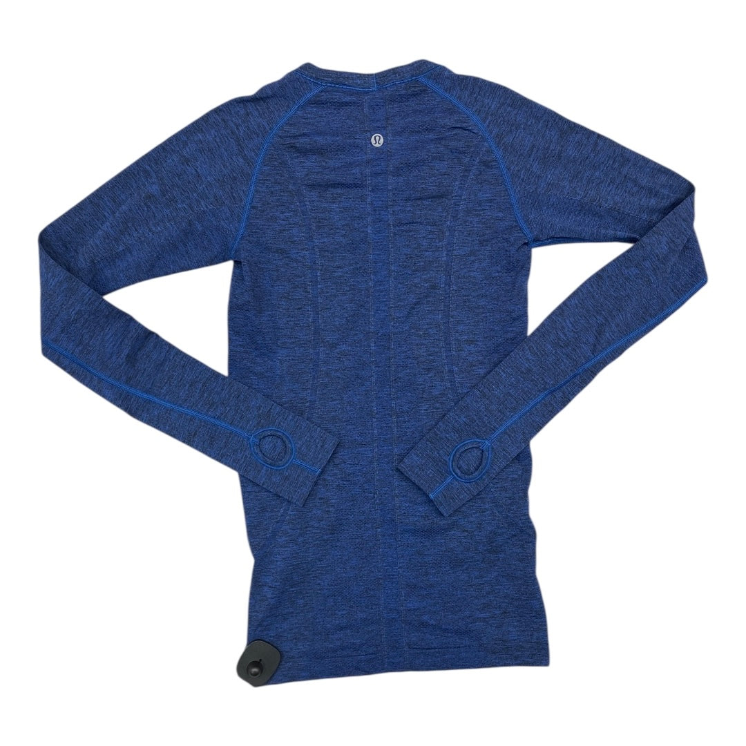 Athletic Top Ls Collar By Lululemon In Blue, Size:S