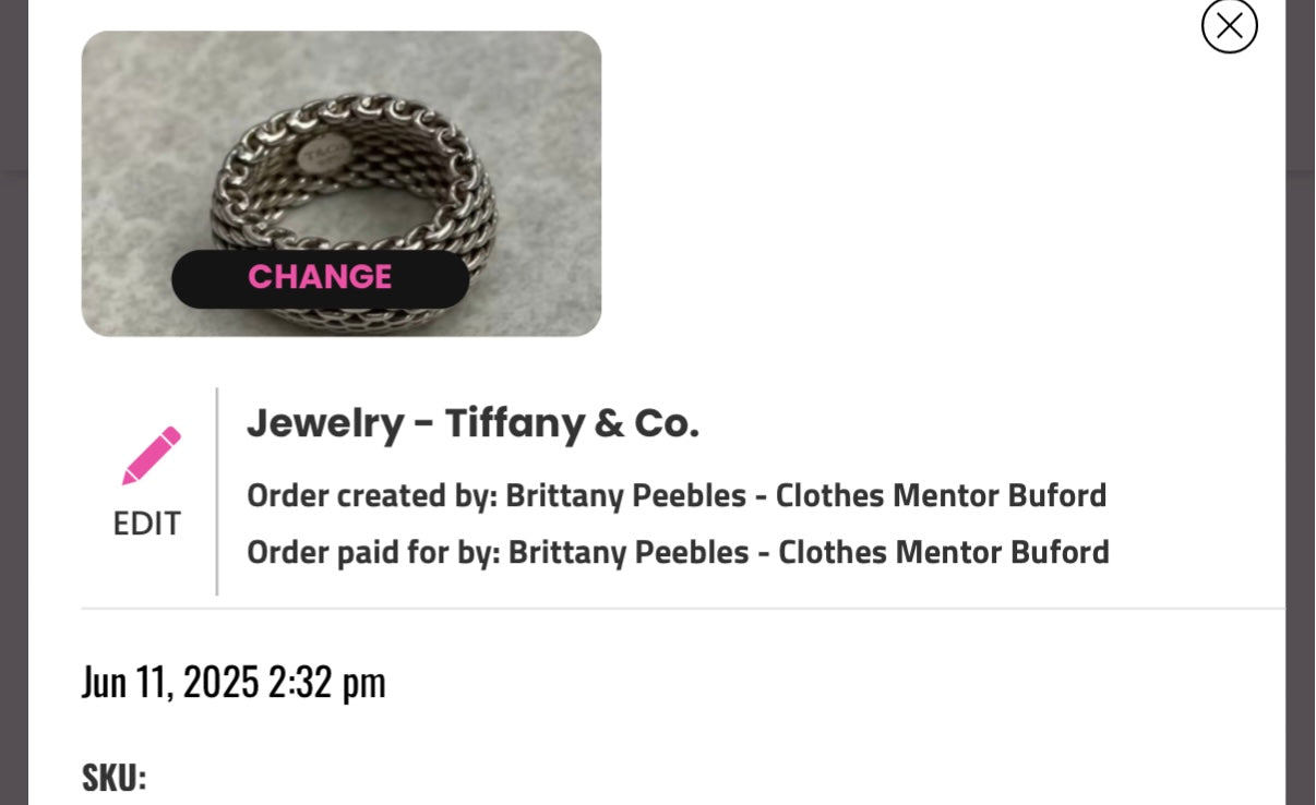 Ring Luxury Designer By Tiffany And Company, Size: 5.5