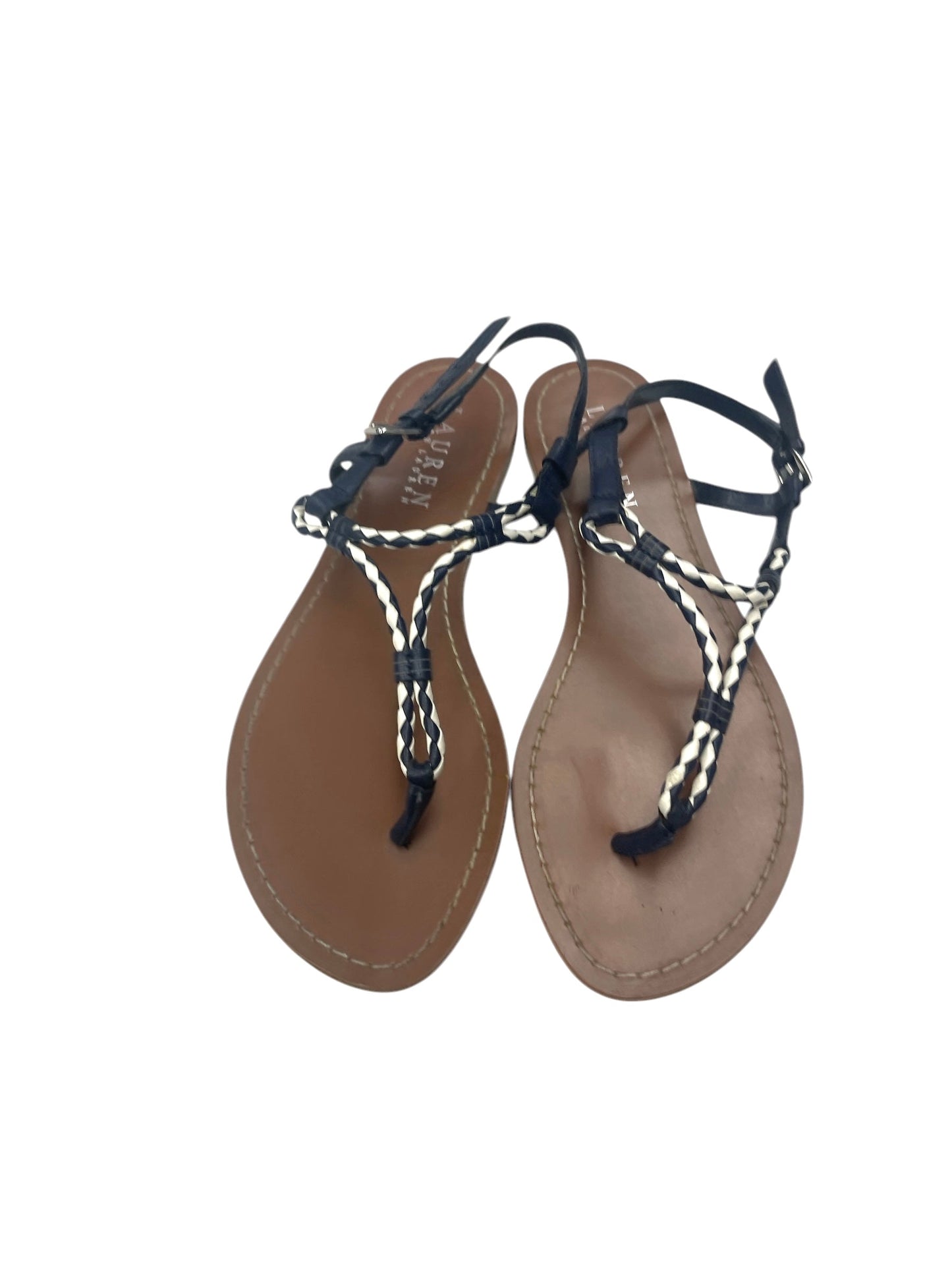 SANDALS FLATS by LAUREN BY RALPH LAUREN In NAVY, Size: 6